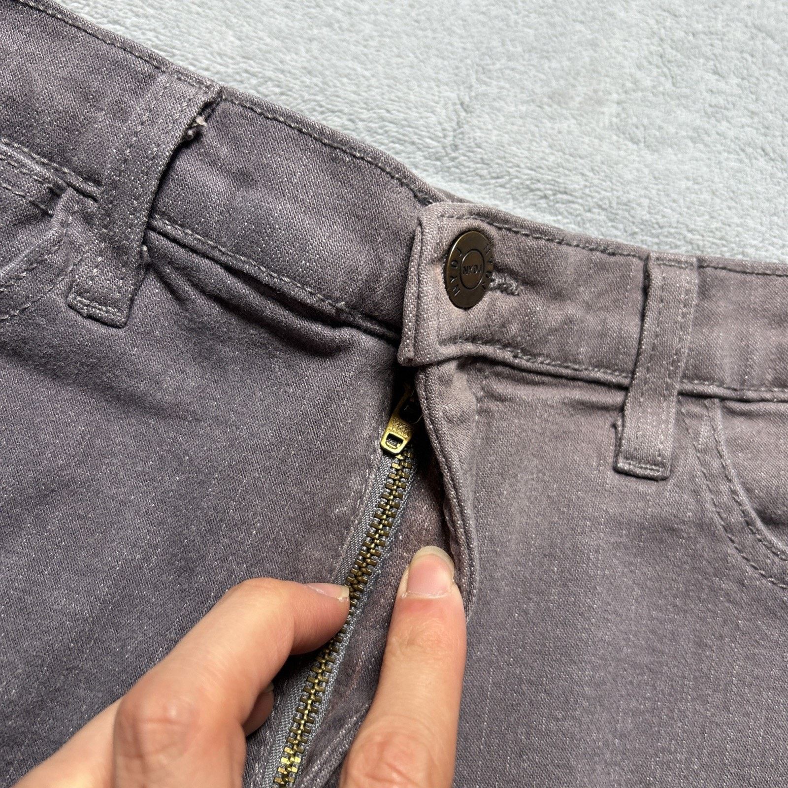 NYDJ Beyond Baggy Dojo Jeans Women 8 29x32 Flare Wide NYDJ USA Size 30" / US 8 / IT 44 - 10 Thumbnail