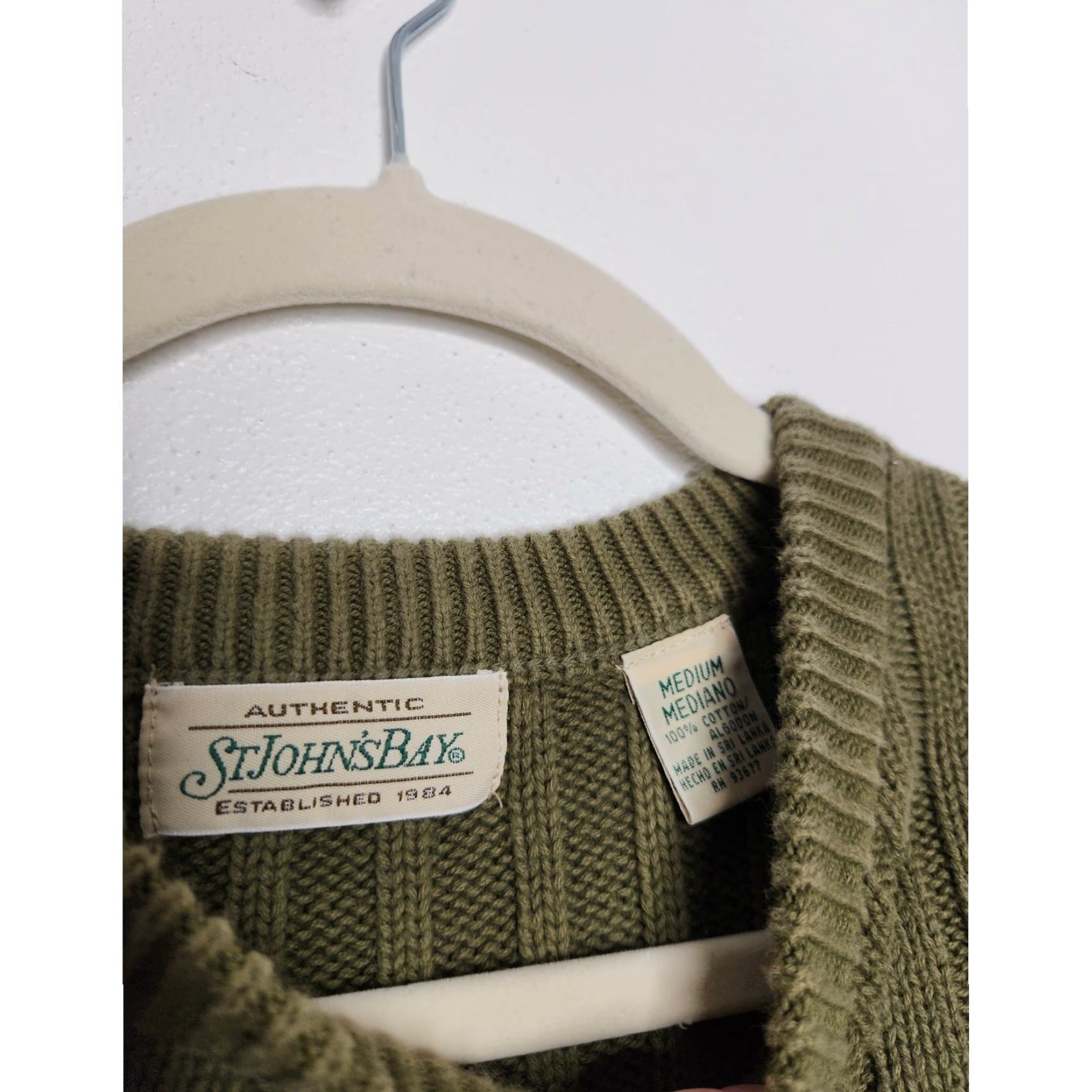 Vintage VINTAGE St Johns Bay Crewneck Sweater Green Unisex Adults M Pullover Nature Earth Tones Grunge Skate 90s Size US M / EU 48-50 / 2 - 4 Thumbnail