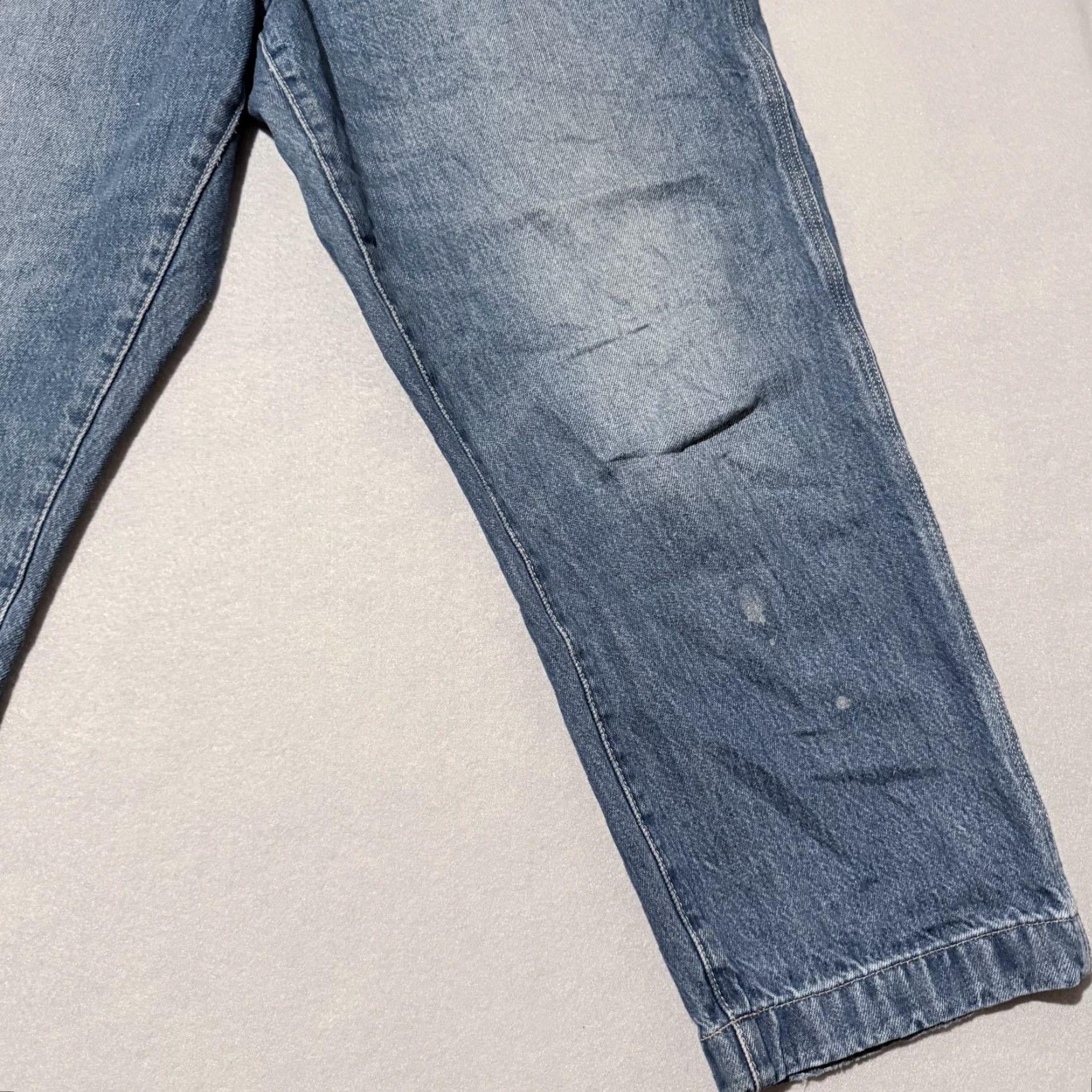 Gap VINTAGE Gap Carpenter Jeans Men's Blue Denim Button Fly Straight Relaxed Fit - 33/16R Size US 33 - 6 Thumbnail