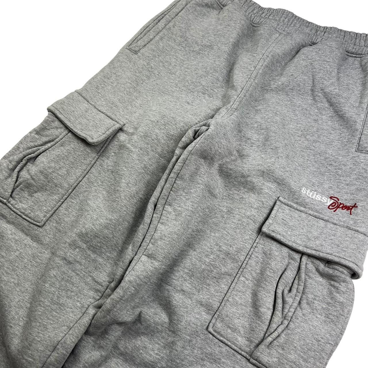 Stussy Stussy Sport Gray Cargo Joggers / Sweatpants - Small Size US 31 - 3 Thumbnail