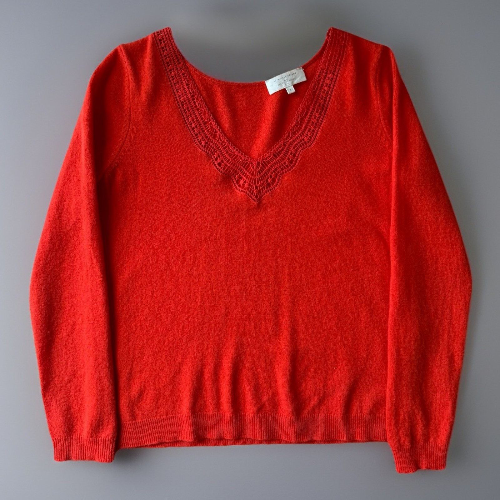 Sezane Sezane Janelle Sweater Women's Small Red Wool Cashmere Glam Size S / US 4 / IT 40 - 1 Thumbnail