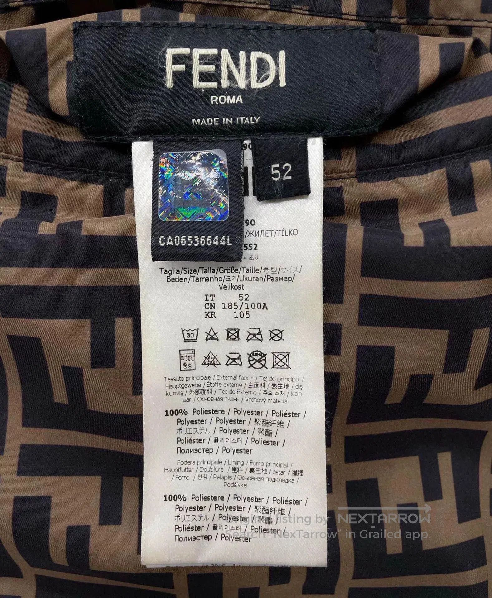 Fendi Fendi Double-Sided Down Vest. Size US XL / EU 56 / 4 - 4 Thumbnail