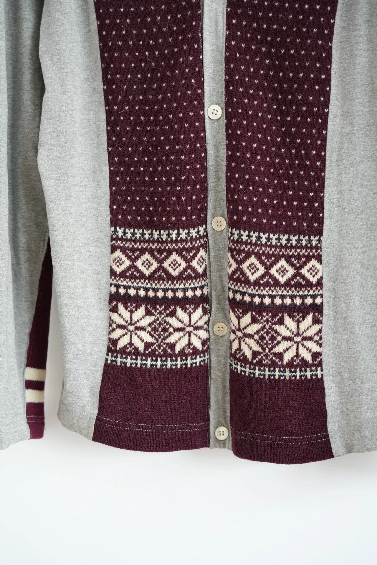 Comme des Garcons CDG HOMME 11AW Nordic Patchwork Cotton Cardigan Size US M / EU 48-50 / 2 - 4 Thumbnail