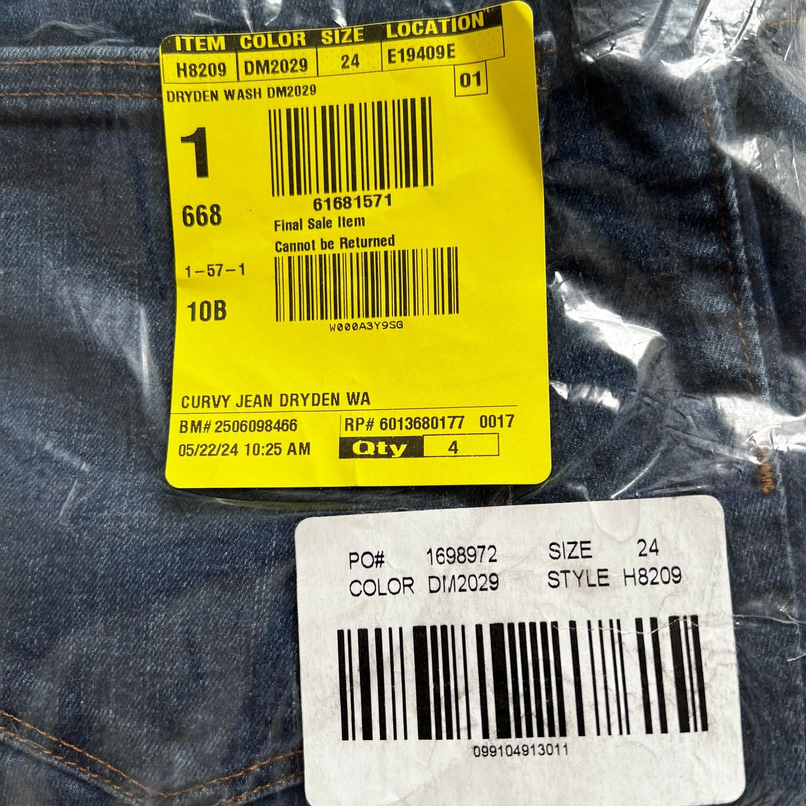 J.Crew J.CREW Dry Den Blue Wash Curvy Toothpick Jeans, US24 Size 24" / US 00 / IT 34 - 9 Thumbnail