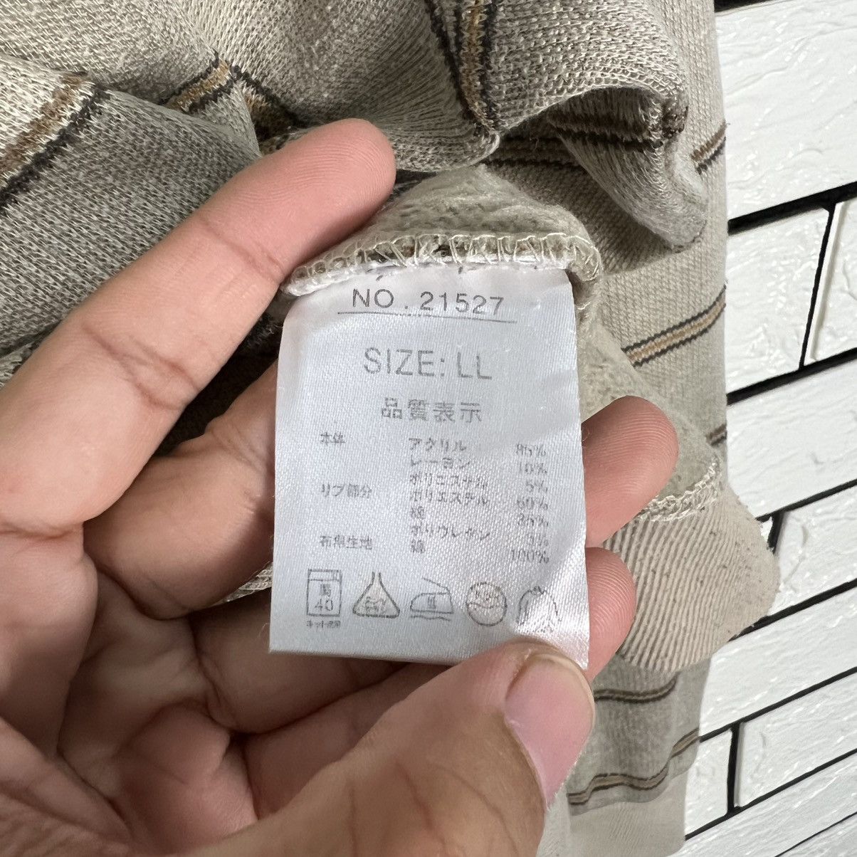 Kansai Yamamoto KANSAI YAMAMOTO Striped Sweatshirt Crewneck #4294-C195 Size US XL / EU 56 / 4 - 10 Thumbnail