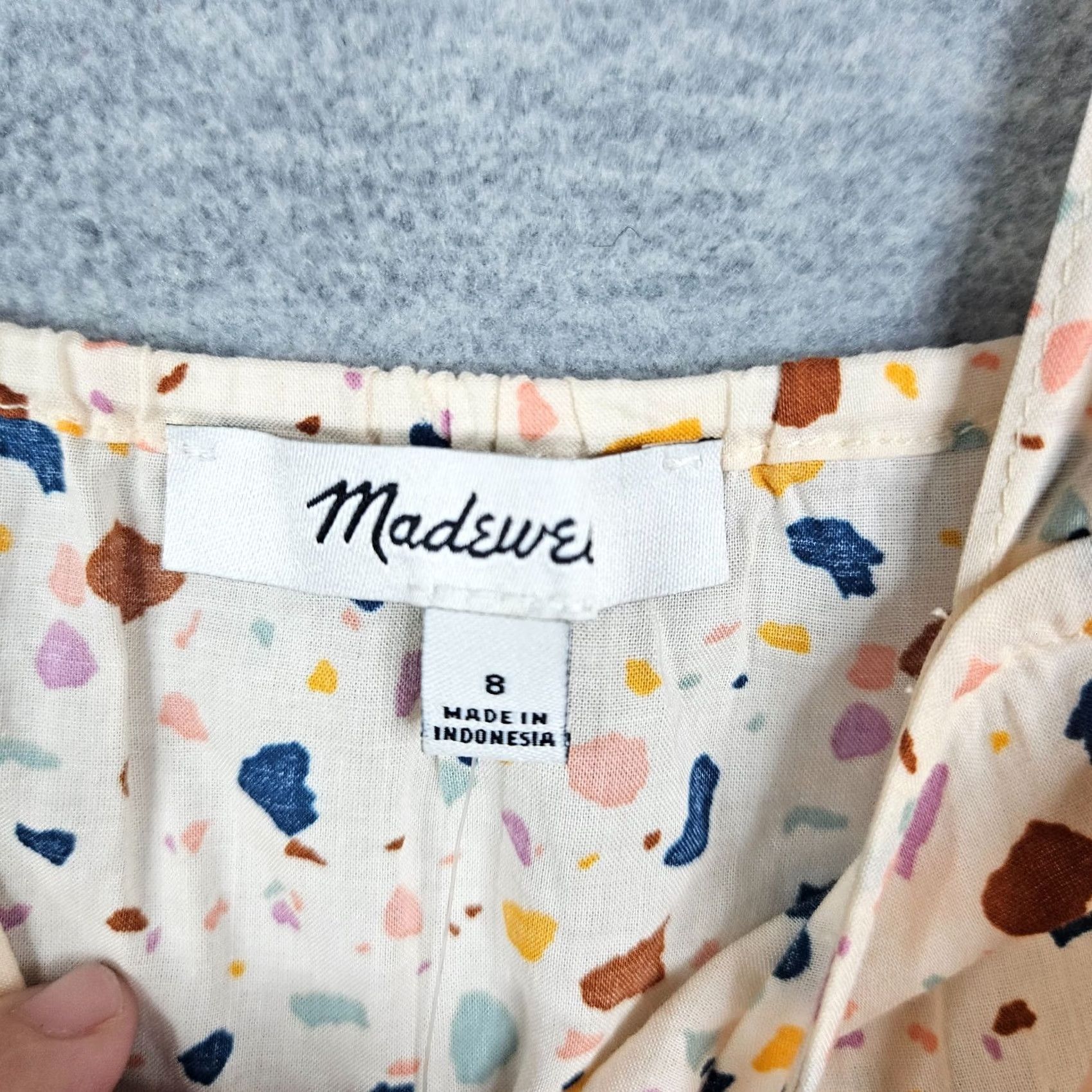 Madewell Madewell Tank Tie Front Terrazzo Cami Top Size 8 Multicolor Sleeveless Cotton Blend Regular Womens New Size M / US 6-8 / IT 42-44 - 7 Thumbnail