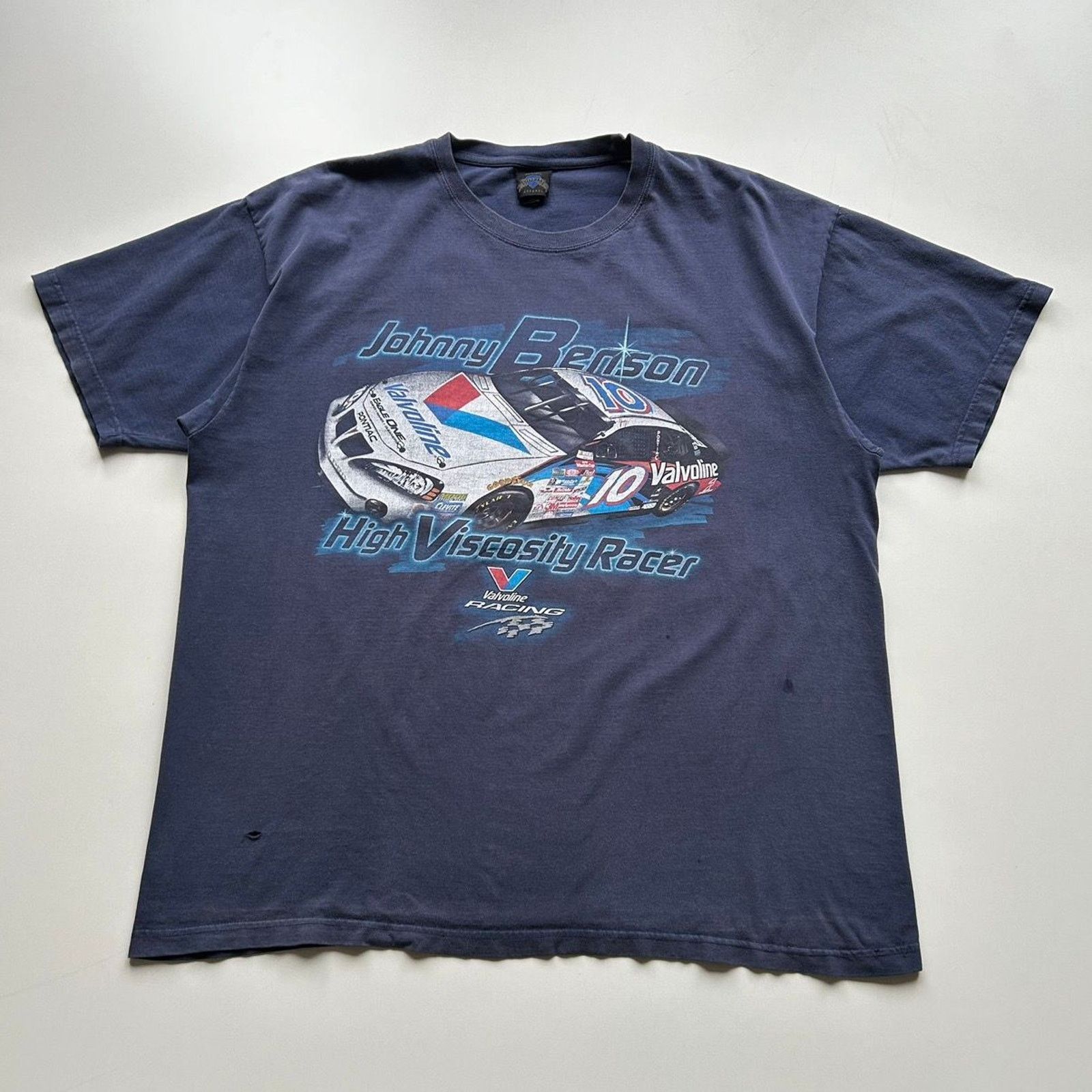 NASCAR × Vintage Vintage Y2K NASCAR Valvoline Racing T Shirt 2XL Faded Blue Size US XXL / EU 58 / 5 - 1 Thumbnail