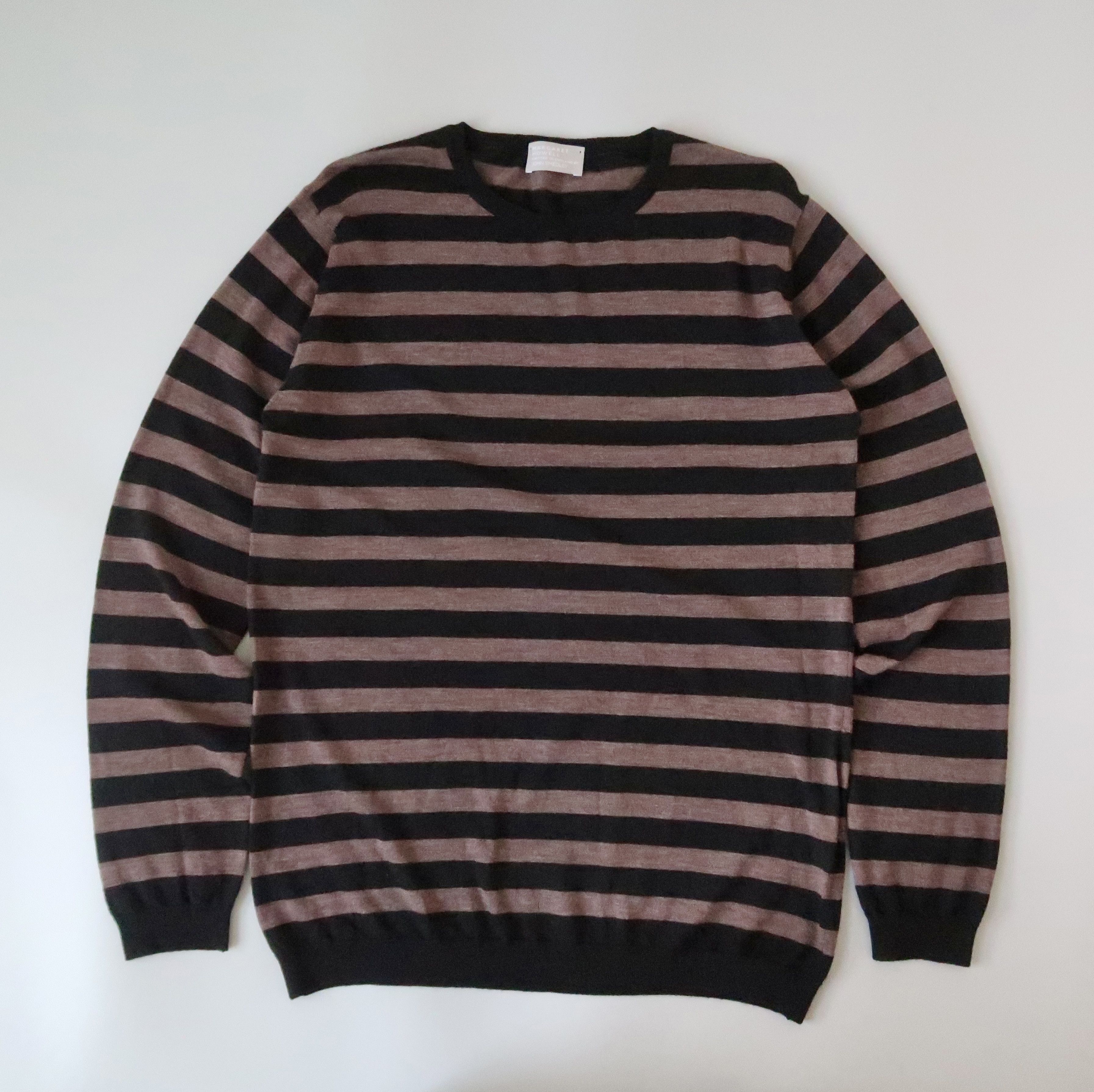 John Smedley MHL x John Smedley striped fine merino wool sweater/jumper Size US L / EU 52-54 / 3 - 1 Thumbnail