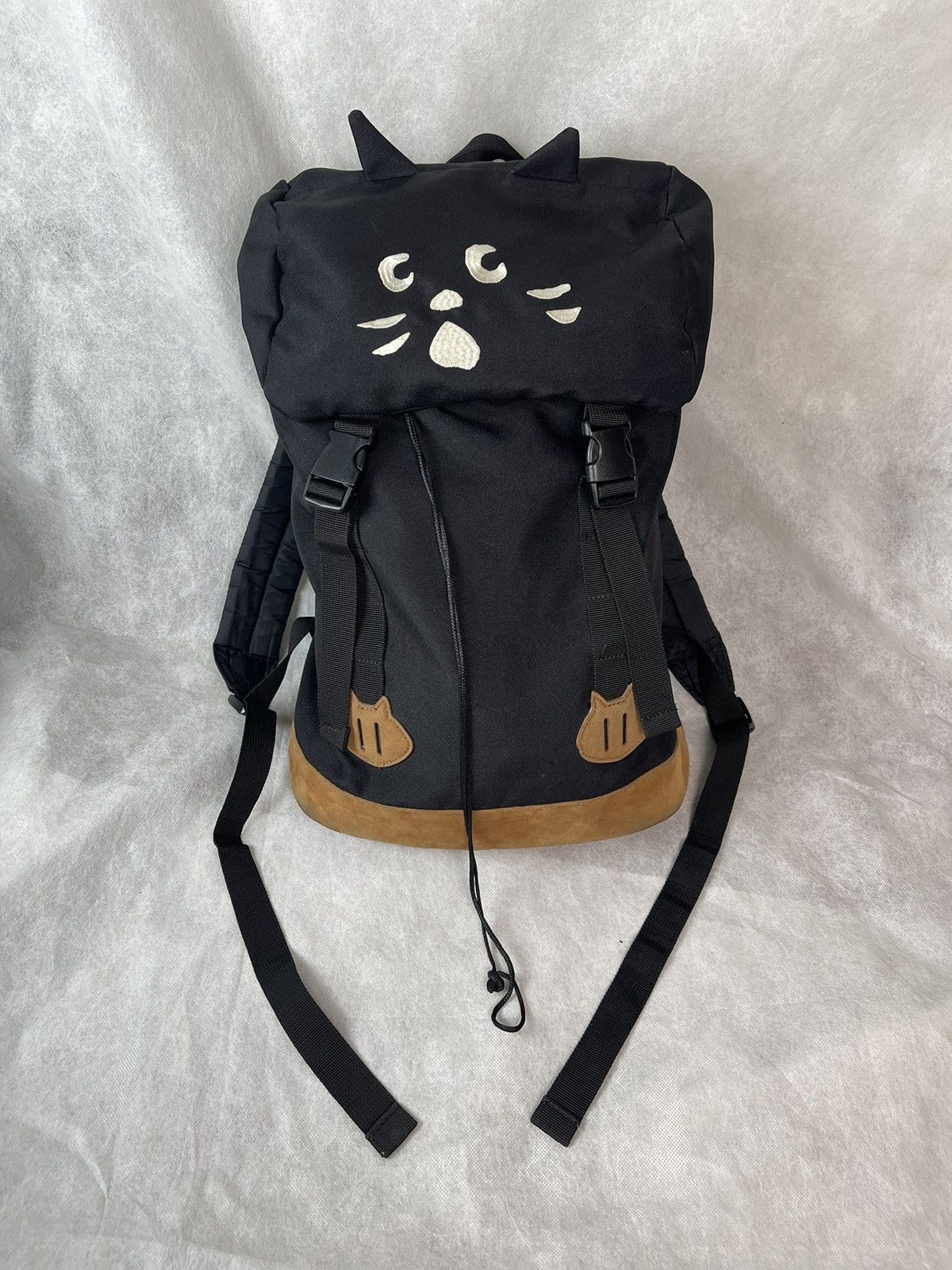 image of Archival Clothing x Ne Net Nenet Nya Nylon Rucksack Backpack in Black, Men's