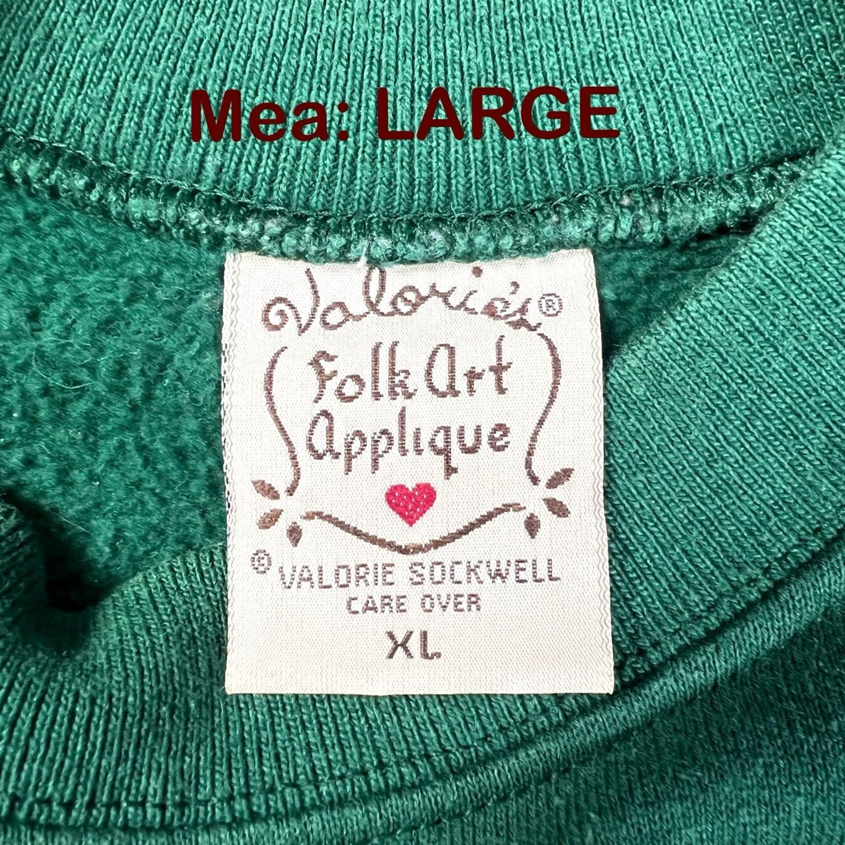 Vintage VINTAGE Santa Christmas Party Patched Crewneck Sweatshirt Large Made USA | Folk Art Applique Sweatshirt Unisex Adults Crew Neck 90s Vintage Green Size US L / EU 52-54 / 3 - 2 Thumbnail