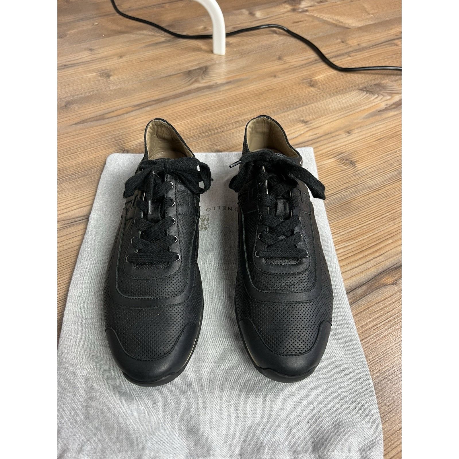 Hermes Hermès Kool Authentic Black Perforated Leather Sneakers Size Size US 9 / EU 42 - 3 Thumbnail