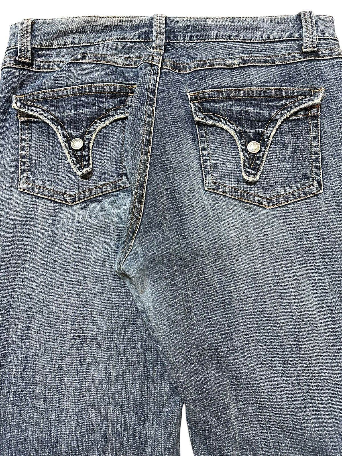 If Six Was Nine Vintage Japanese Brand Blue Wash Style Flare Jeans Size US 32 / EU 48 - 6 Thumbnail