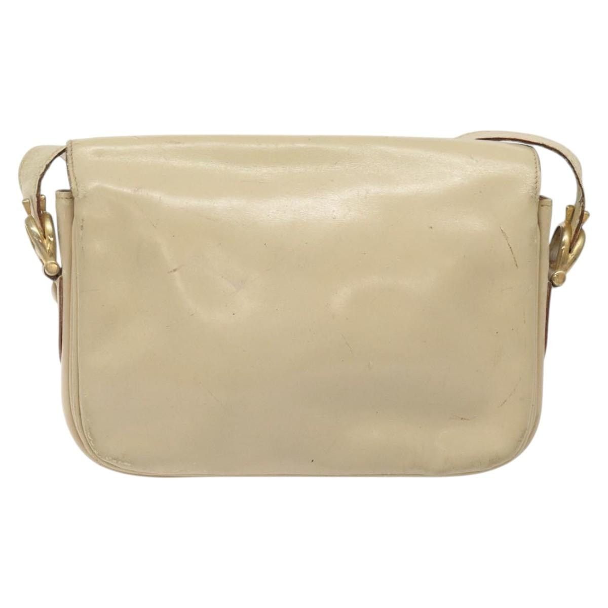 Celine CELINE Shoulder Bag Leather White Gold Size ONE SIZE - 3 Thumbnail