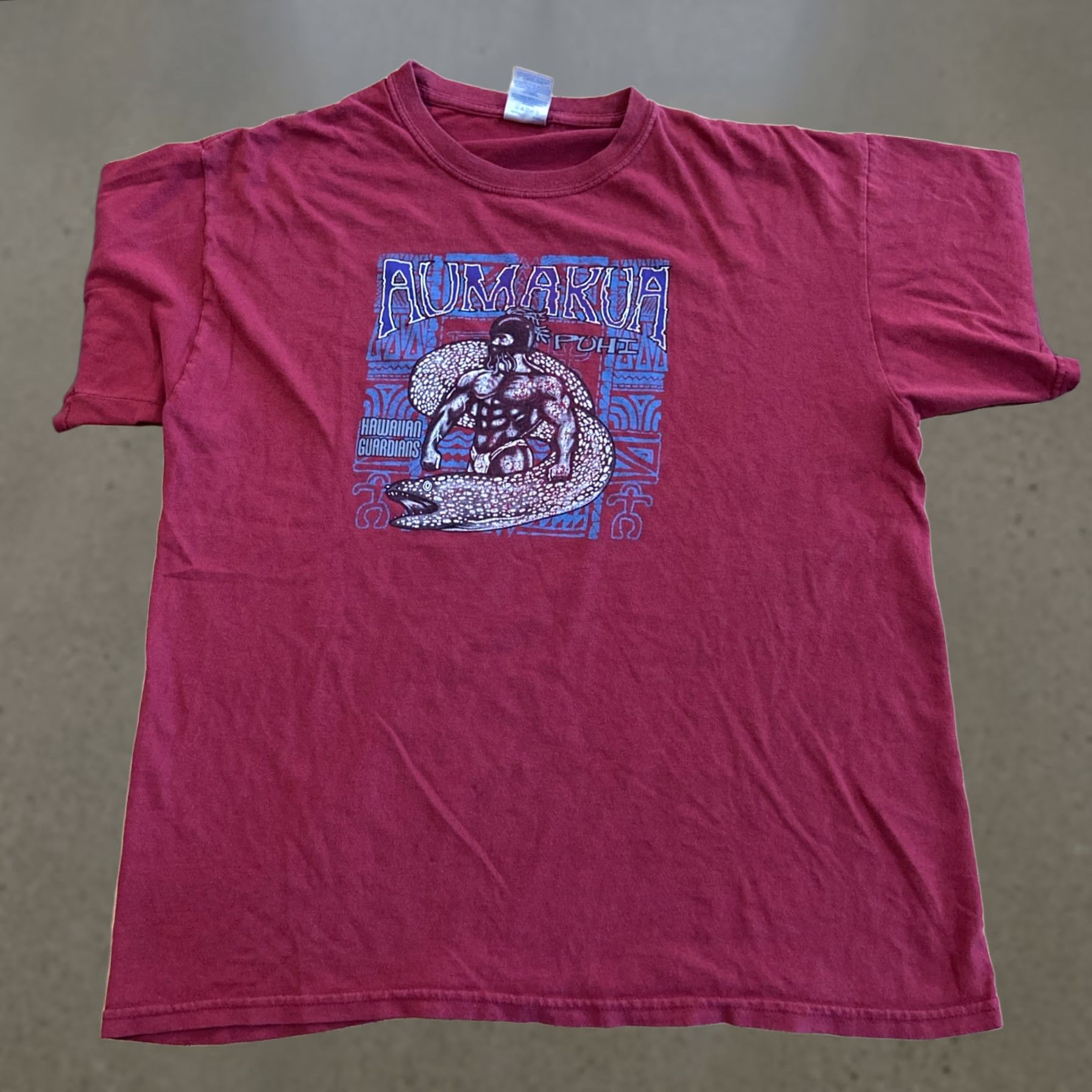 Vintage VINTAGE? Aumakua Legends Lono T-Shirt Adult Large Red Graphic Hawaii Island Size US L / EU 52-54 / 3 - 1 Thumbnail