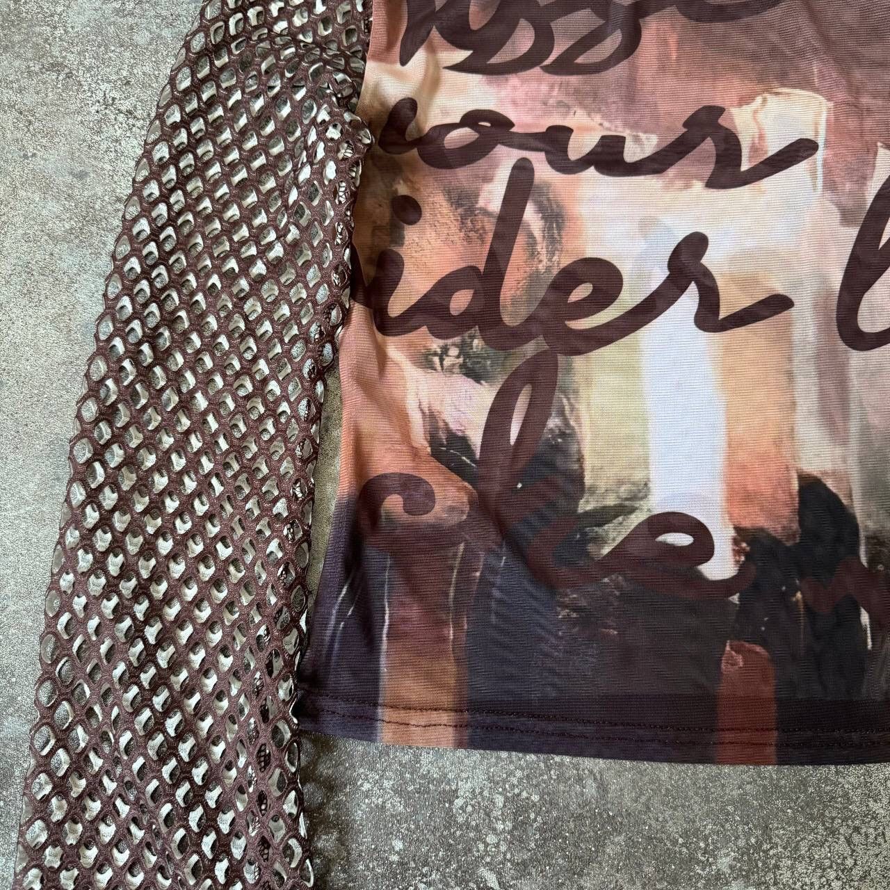 20471120 Amazing Super Sexy Mesh Top (Jean Paul Gaultier style) Size M / US 6-8 / IT 42-44 - 4 Thumbnail