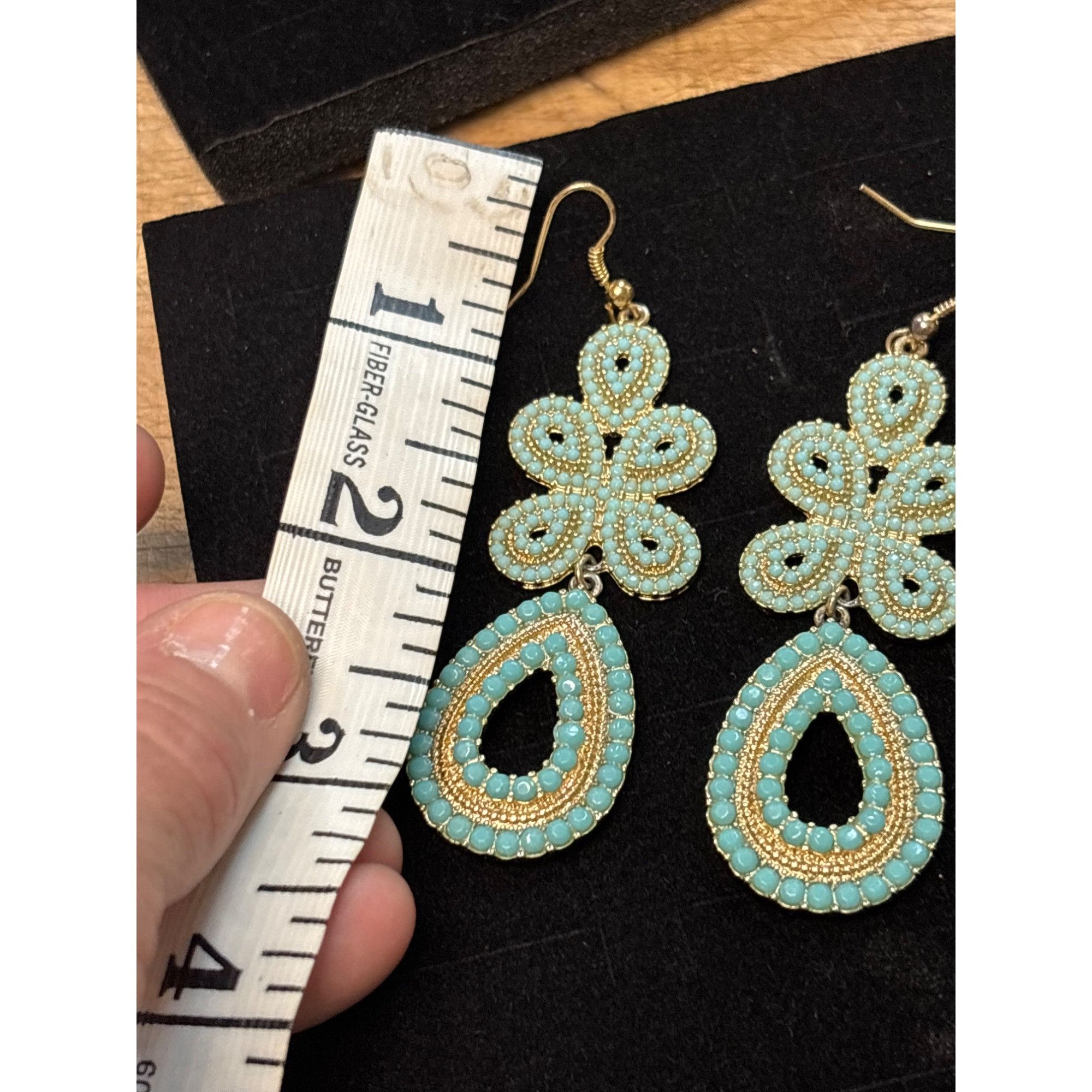 Other Stella & Dot Beaded Turquoise Teardrop & Floral Dangle Earri Size ONE SIZE - 5 Thumbnail