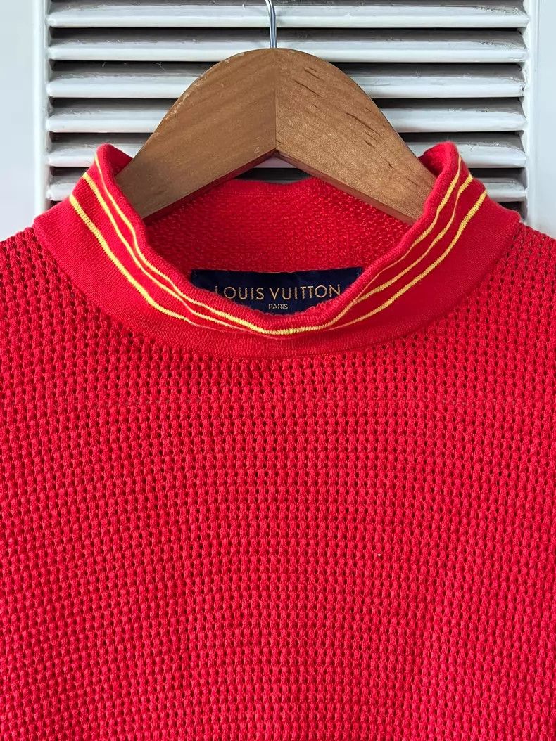 Louis Vuitton Louis Vuitton Red stitching design sweater Size US M / EU 48-50 / 2 - 3 Thumbnail