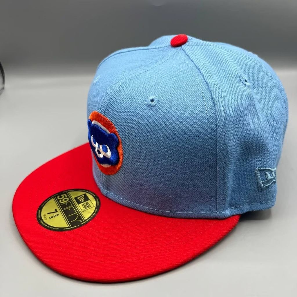 New Era Chicago Cubs Hat Men 7 5/8 Blue Red All Star Game Fitted Cap Size ONE SIZE - 3 Thumbnail
