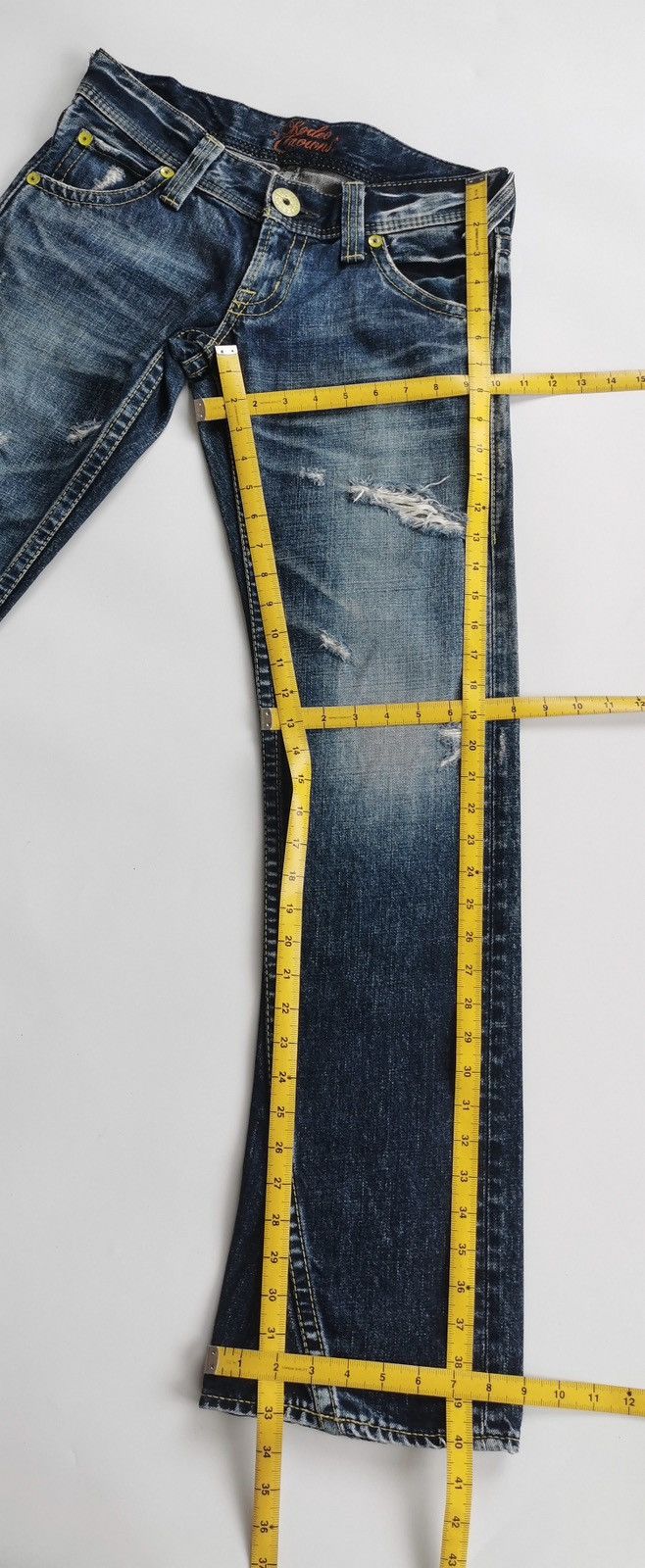 Japanese Brand Bootcut Rodeo Crown Japan Distressed Jeans Size US 30 / EU 46 - 11 Thumbnail