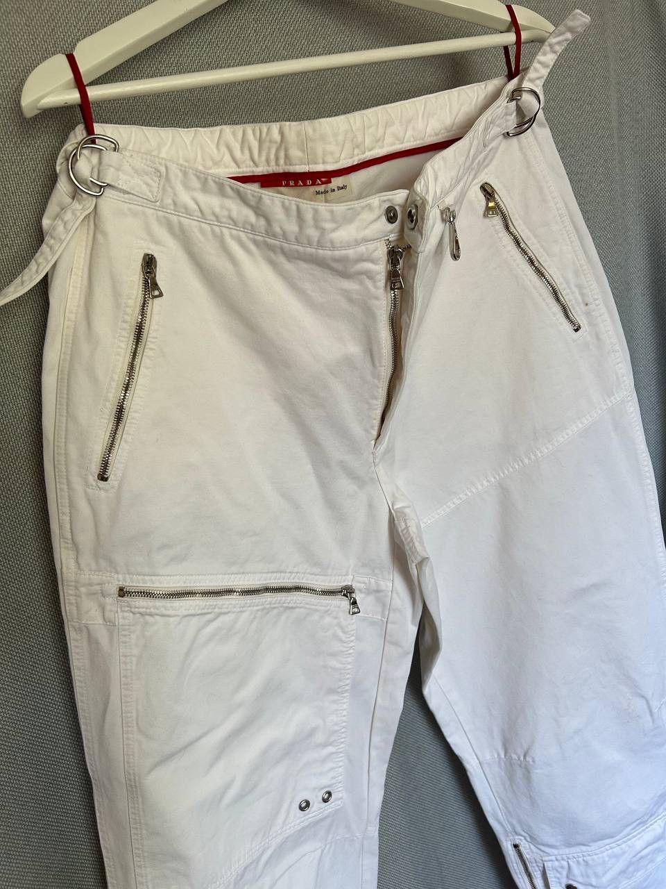 Prada Archive Prada Cargo White Denim Pants Size US 34 / EU 50 - 9 Thumbnail