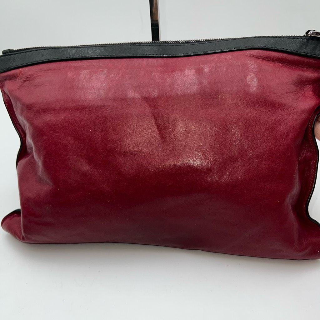 Jimmy Choo Jimmy Choo Laptop Holder/Clutch/Wristlet Black and Red Leath Size ONE SIZE - 7 Thumbnail