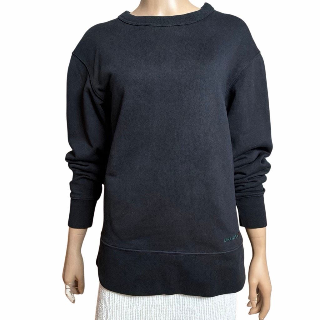 Zara Zara SRPLS Black Cotton Sweatshirt Unisex XS Size XS / US 0-2 / IT 36-38 - 1 Thumbnail