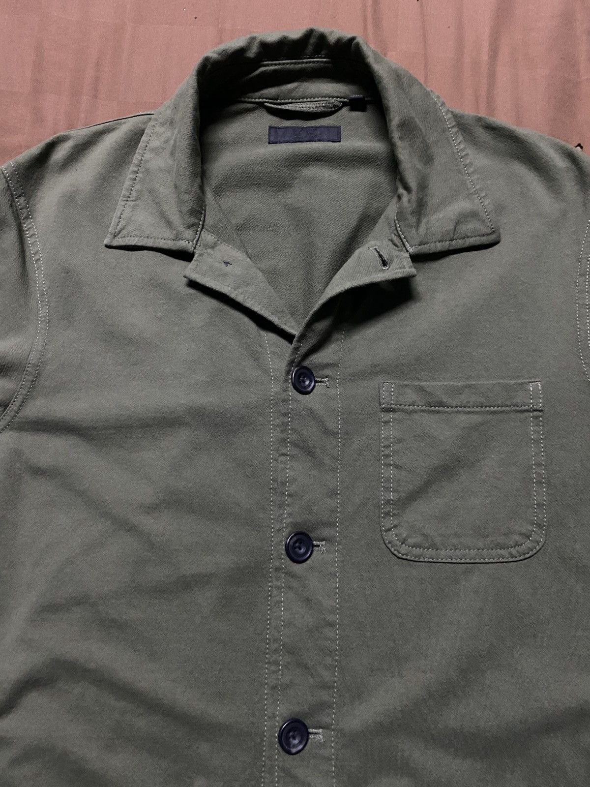 Uniqlo Uniqlo Olive Green Over Shirts Size US L / EU 52-54 / 3 - 3 Thumbnail