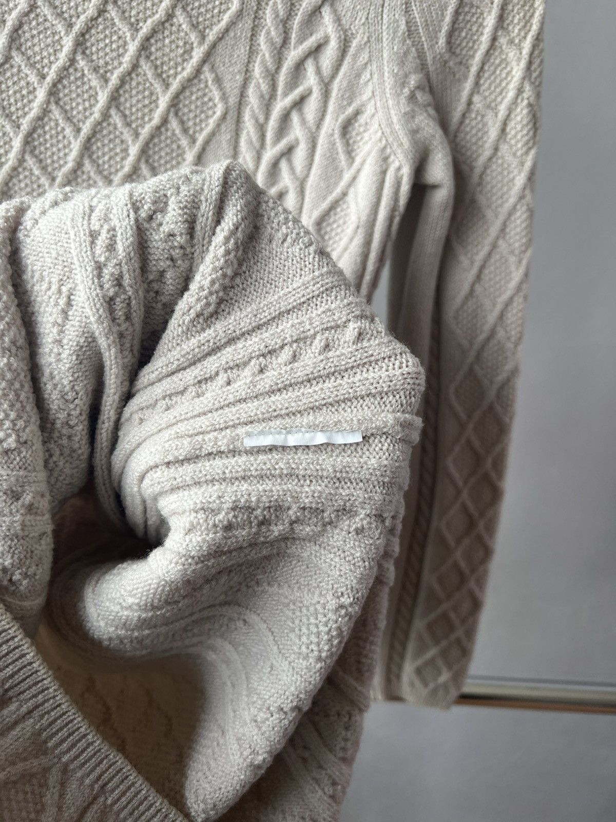 Max Mara Max Mara Cream Cable Knit Aran sweater dress wool blend Size S / US 4 / IT 40 - 7 Thumbnail