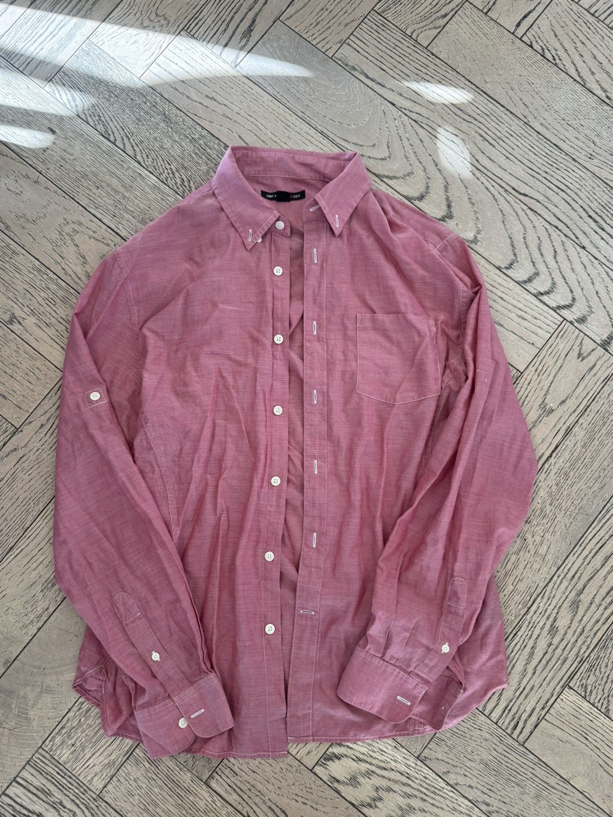 John Varvatos John Varvatos Red/Pink Button Up Size US L / EU 52-54 / 3 - 1 Thumbnail