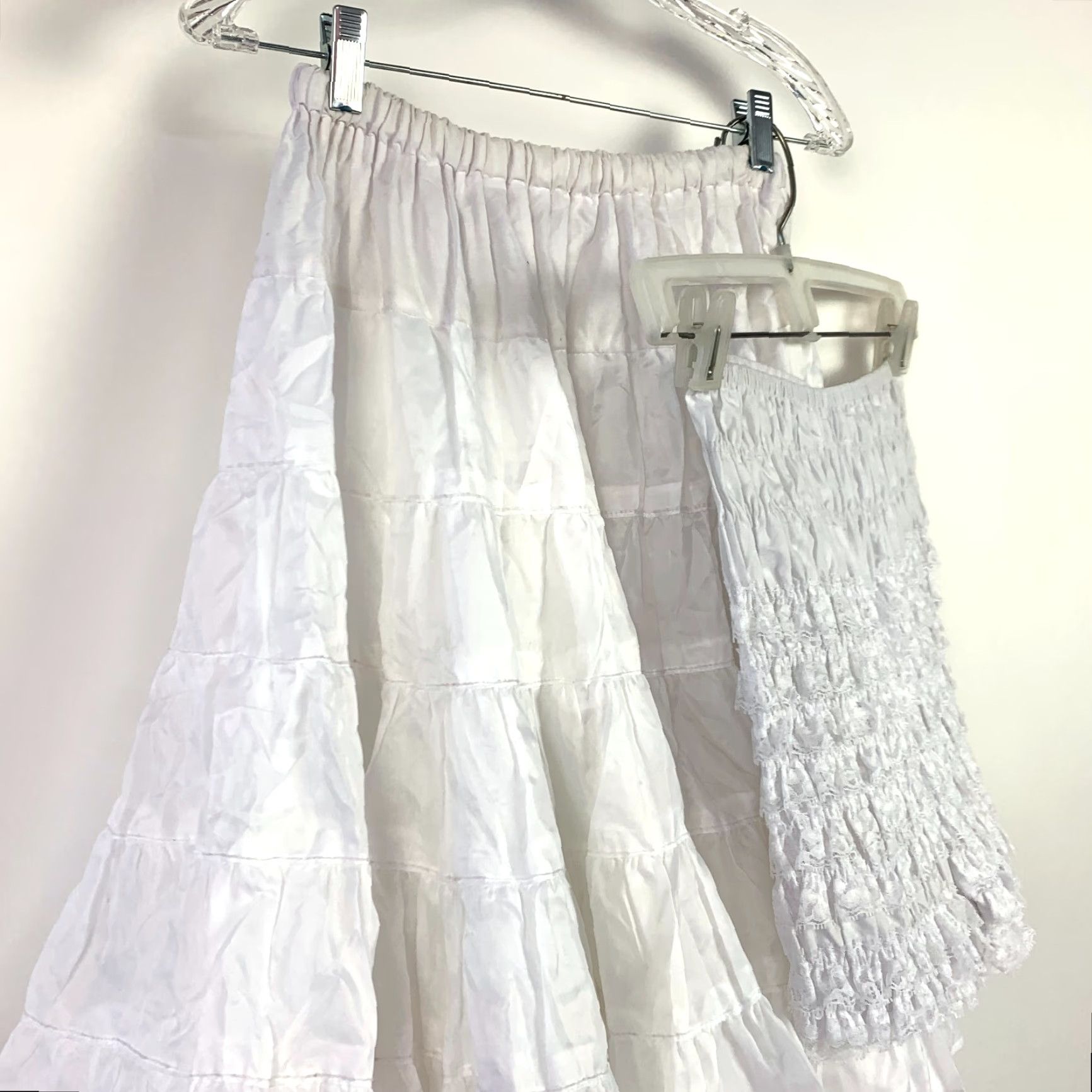 Vintage VINTAGE Malco Modes Pettipants Small White Cotton Blend 1980s Prairie Ethnic/Peasant Look Womens Mens Girls Size 28" / US 6 / IT 42 - 2 Thumbnail