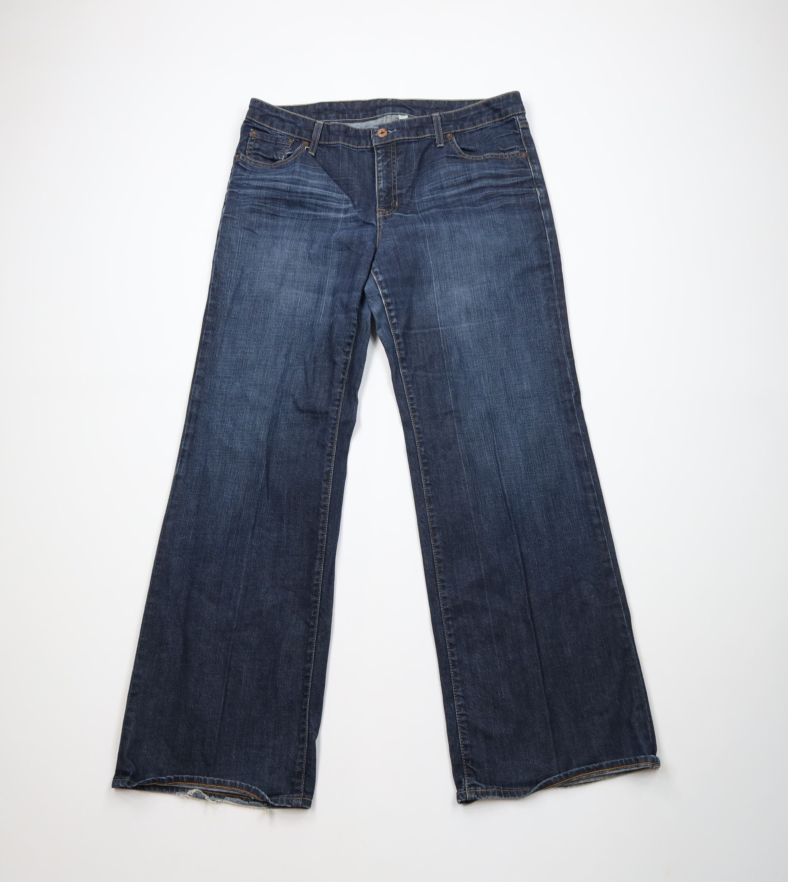 Gap Vintage Y2K Gap Stretch Flared Wide Leg Denim Jeans Blue Size 36" / US 14 / IT 50 - 1 Thumbnail