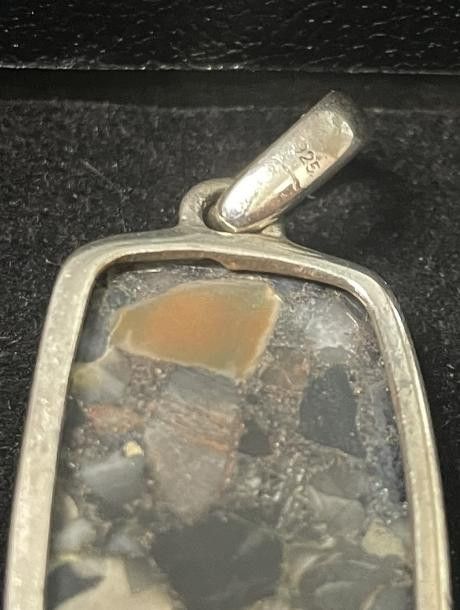 Designer Bronze Dalmation Jasper Pendant .925 Size ONE SIZE - 4 Thumbnail