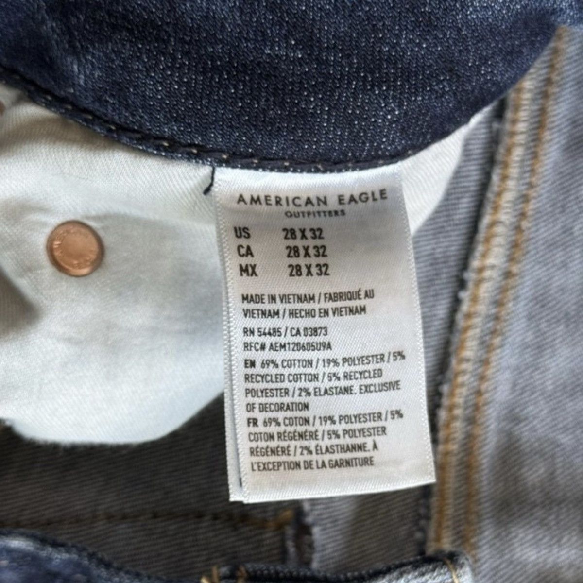 American Eagle Outfitters American Eagle AirFlex+ Temp Tech Slim Jeans Men W28 L32 Size US 28 / EU 44 - 3 Thumbnail