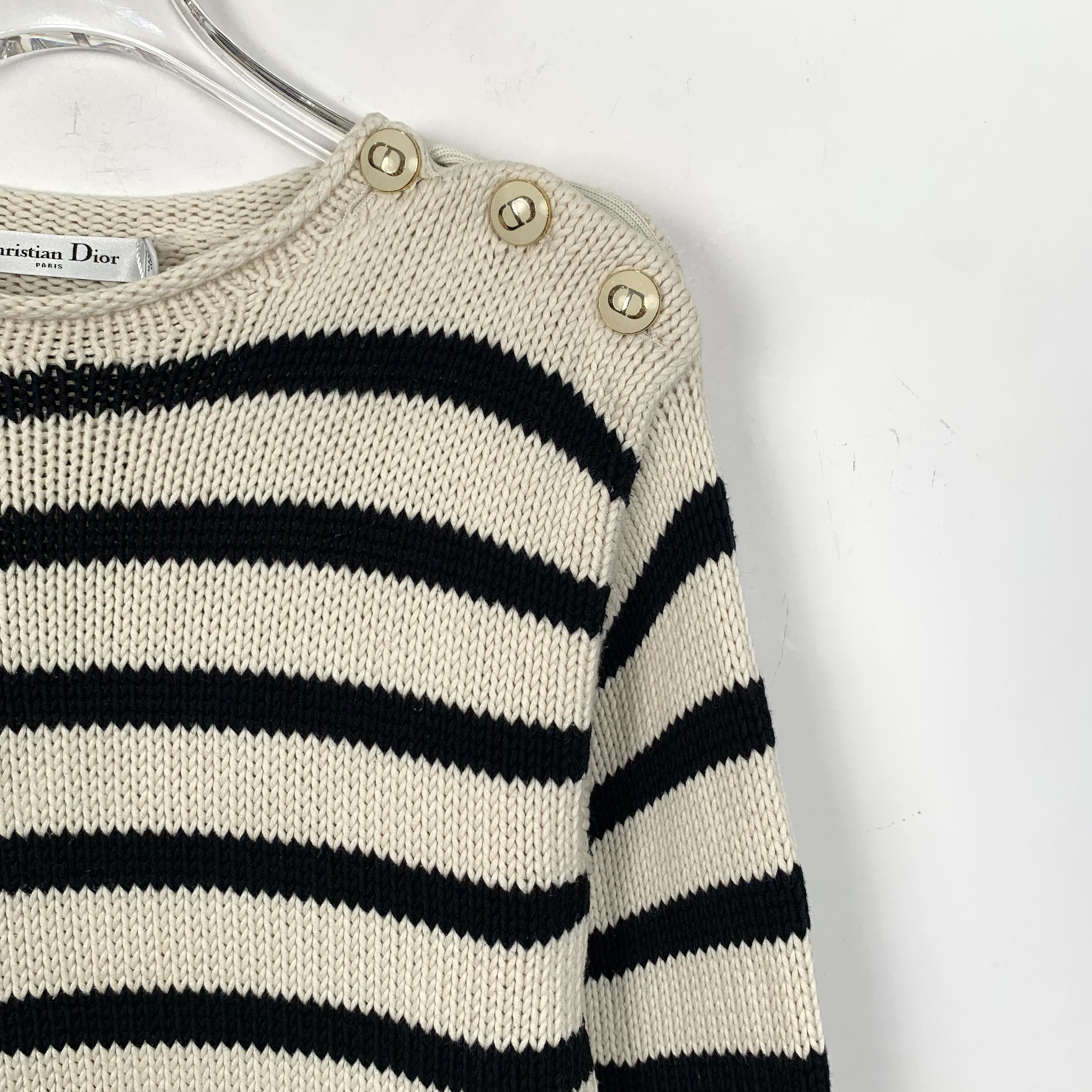 Dior Dior Colorblock Striped Cotton Crewneck Sweater (Size XS) Size XS / US 0-2 / IT 36-38 - 7 Thumbnail