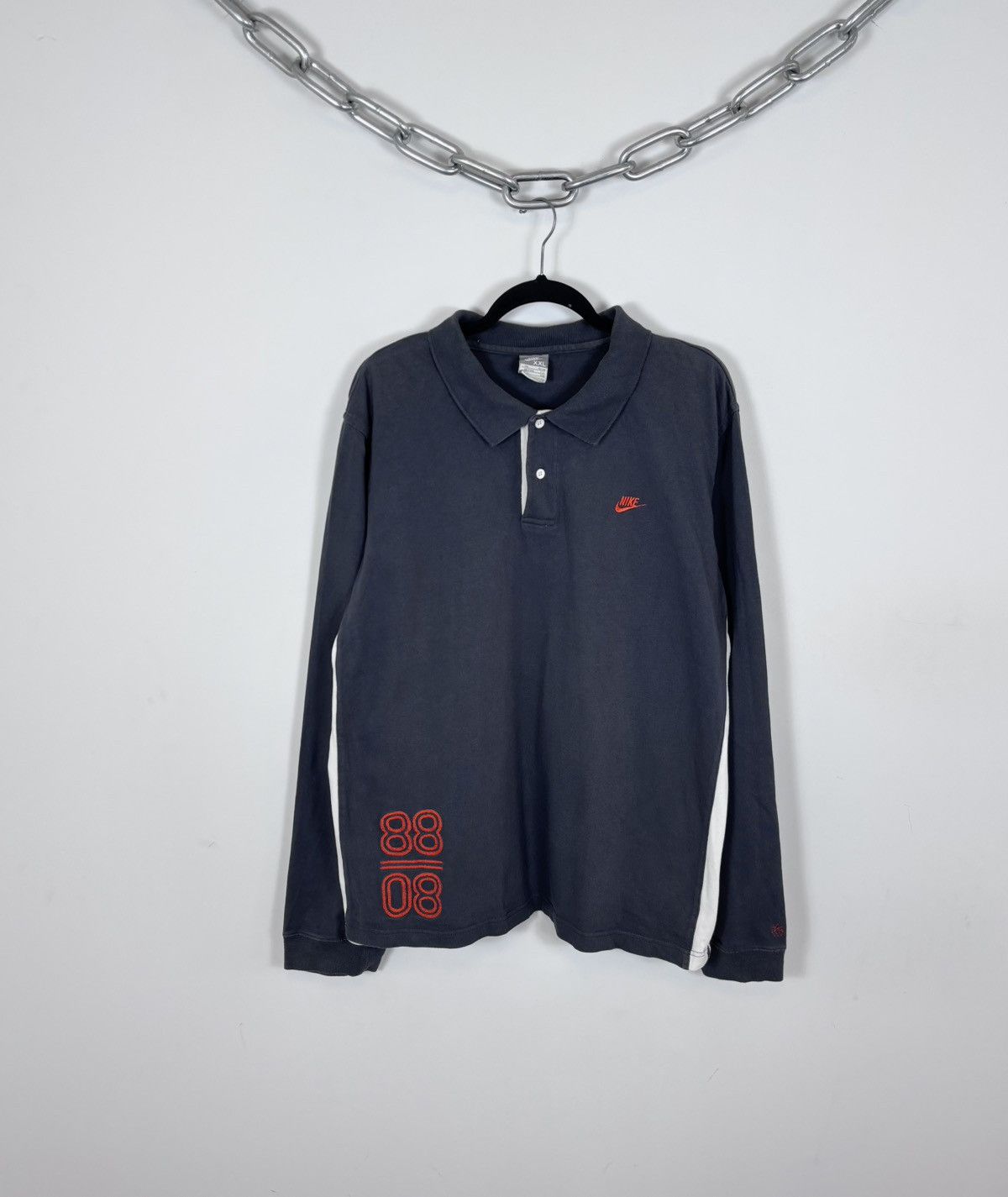 Nike Vintage Nike Y2K Seoul Embroidered Big Logo Rugby Polo Shirt Size US XXL / EU 58 / 5 - 1 Thumbnail