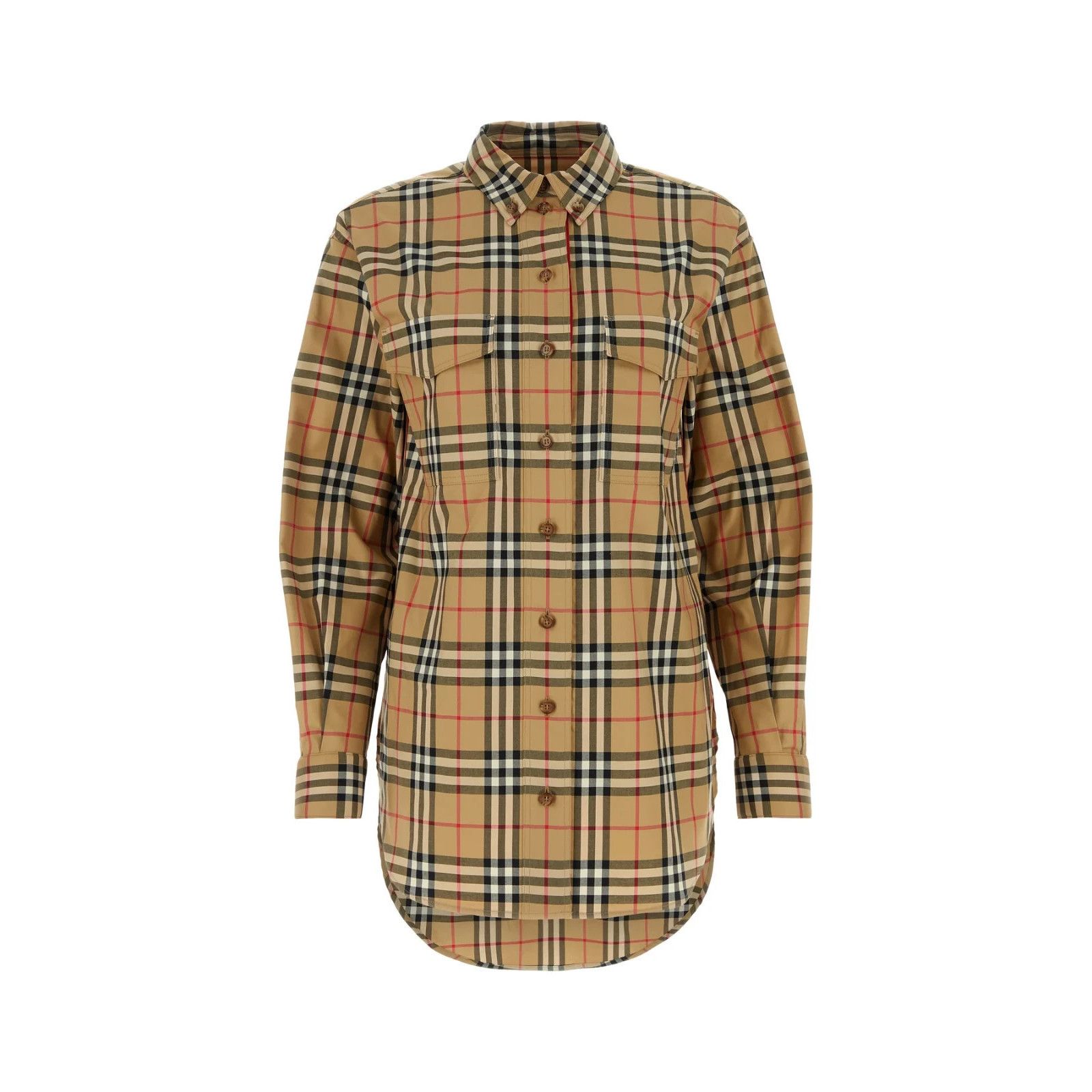BURBERRY Embroidered Stretch Cotton Shirt New & Authentic (W