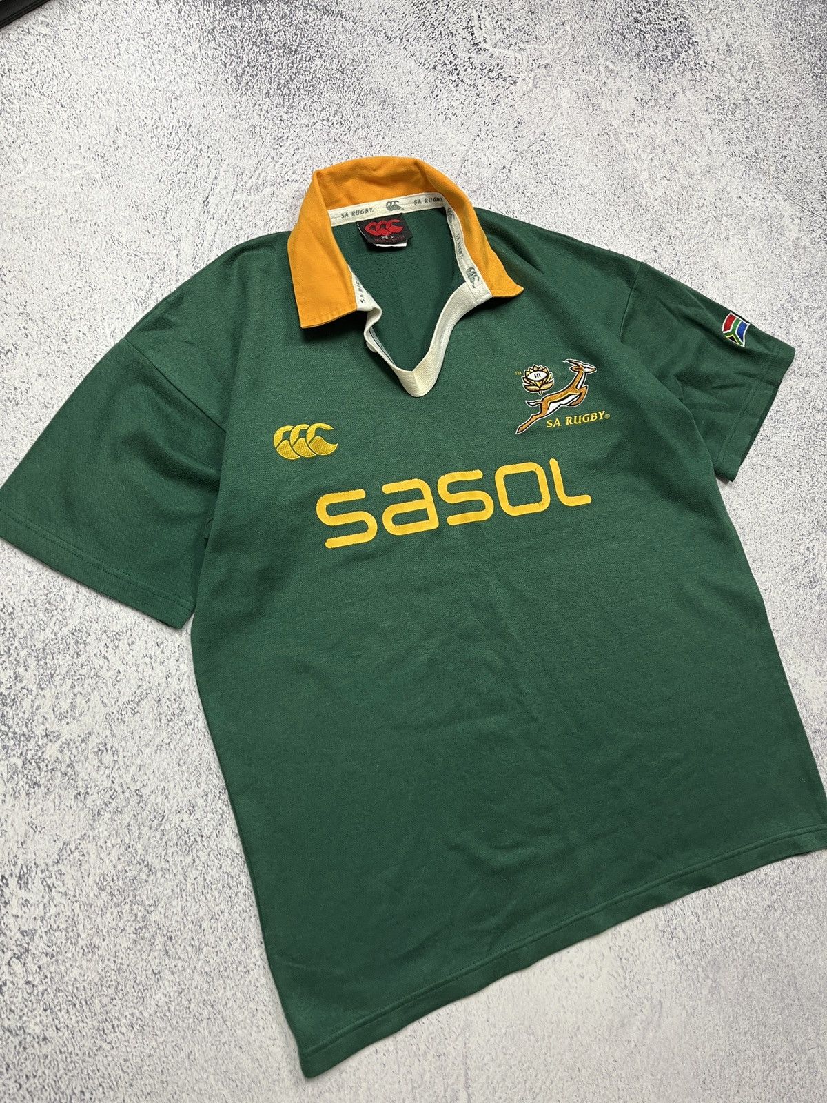 Canterbury of New Zealand Vintage 2000’s Canterbury South Africa Rugby Shirt Y2k Rare Size US L / EU 52-54 / 3 - 4 Thumbnail