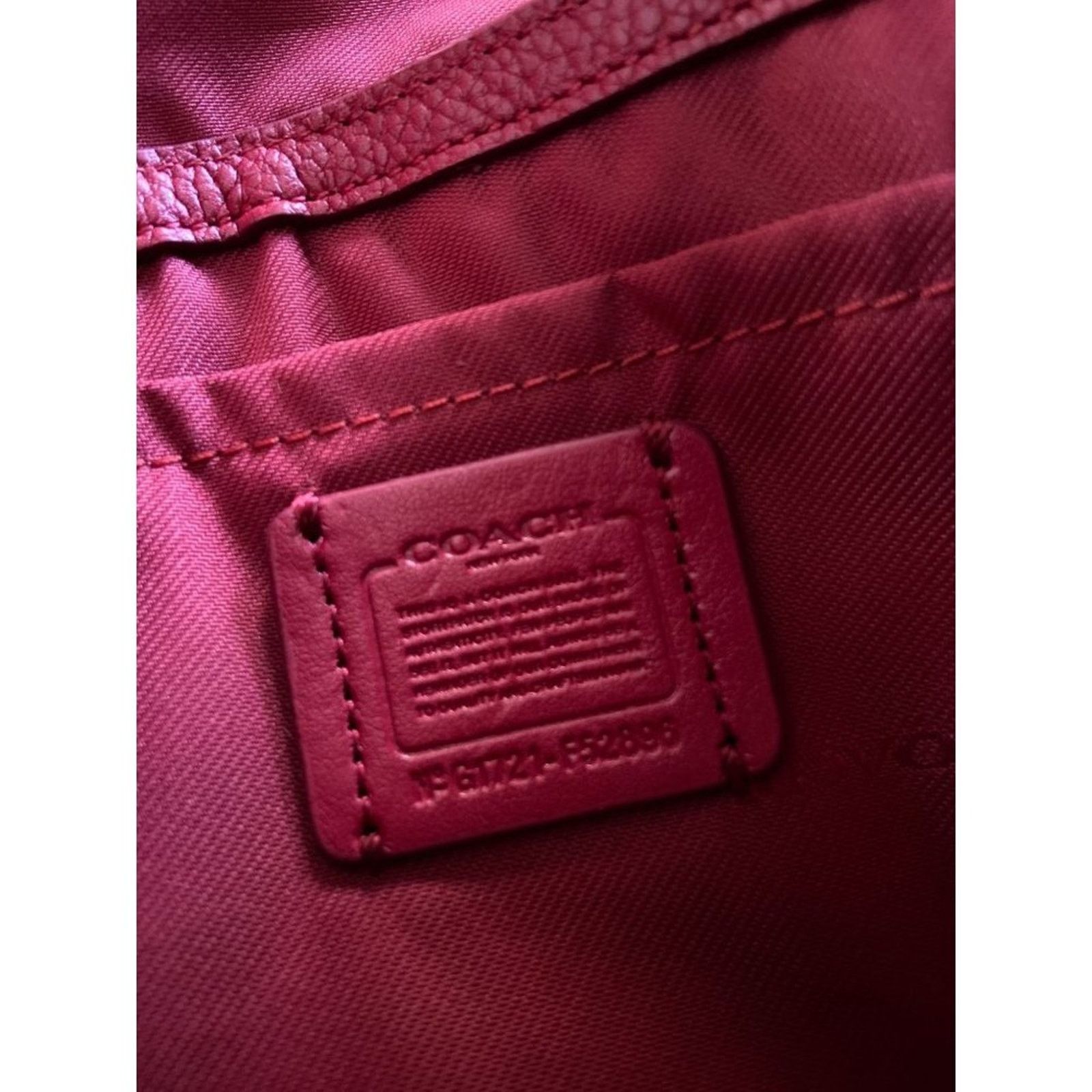 Coach New NWT Coach Red Leather Brass Turn Lock Crossbody Handbag Size ONE SIZE - 6 Thumbnail