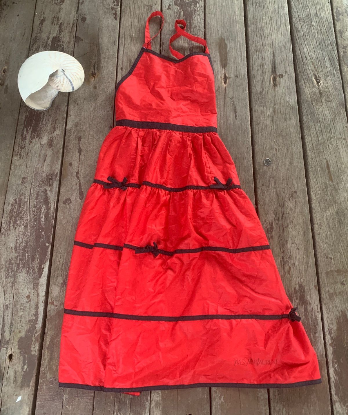 Yves Saint Laurent Vintage YSL red apron Size ONE SIZE - 1 Thumbnail