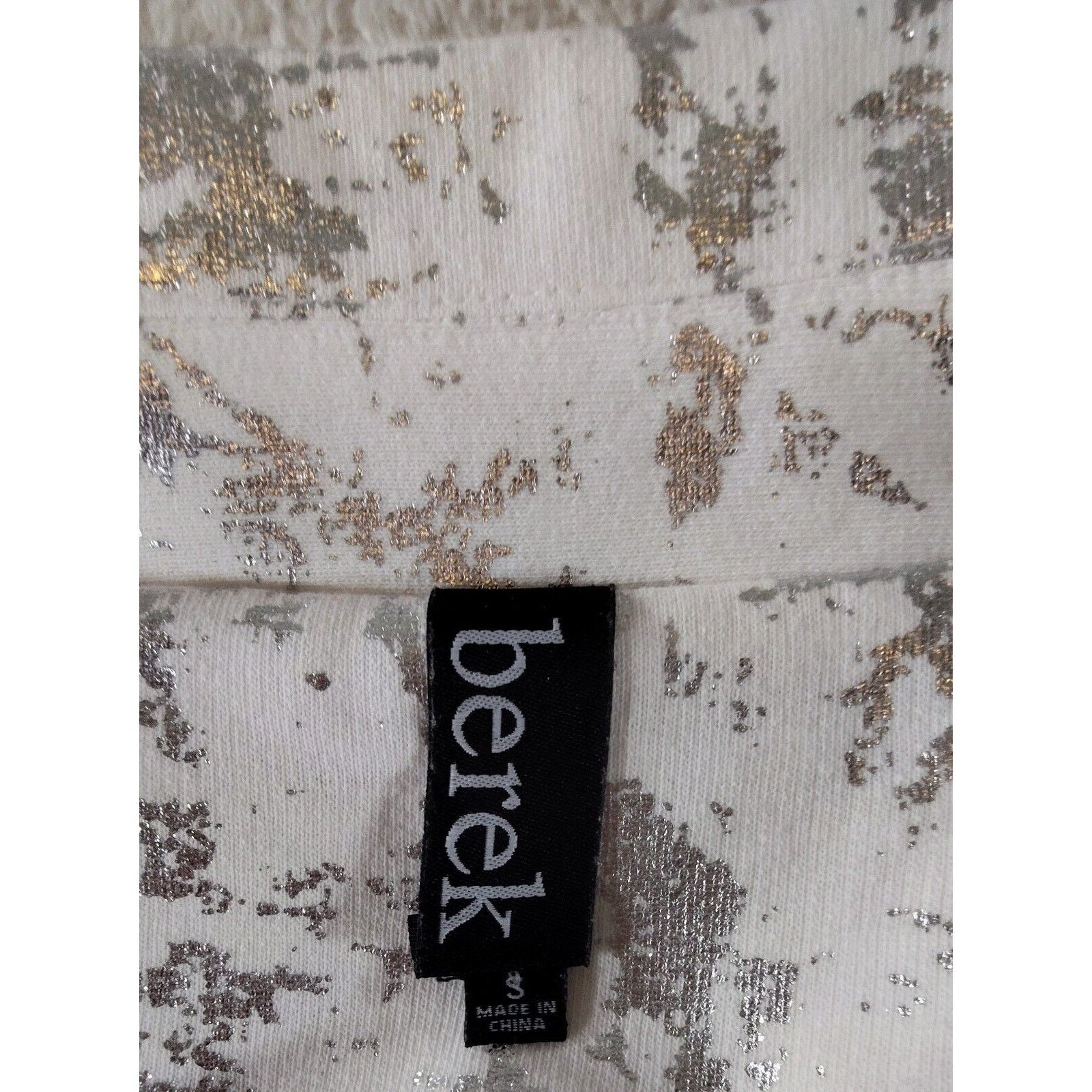 Other berek Metallic Full Zip Jacket White Silver Gold Small Size S / US 4 / IT 40 - 5 Thumbnail