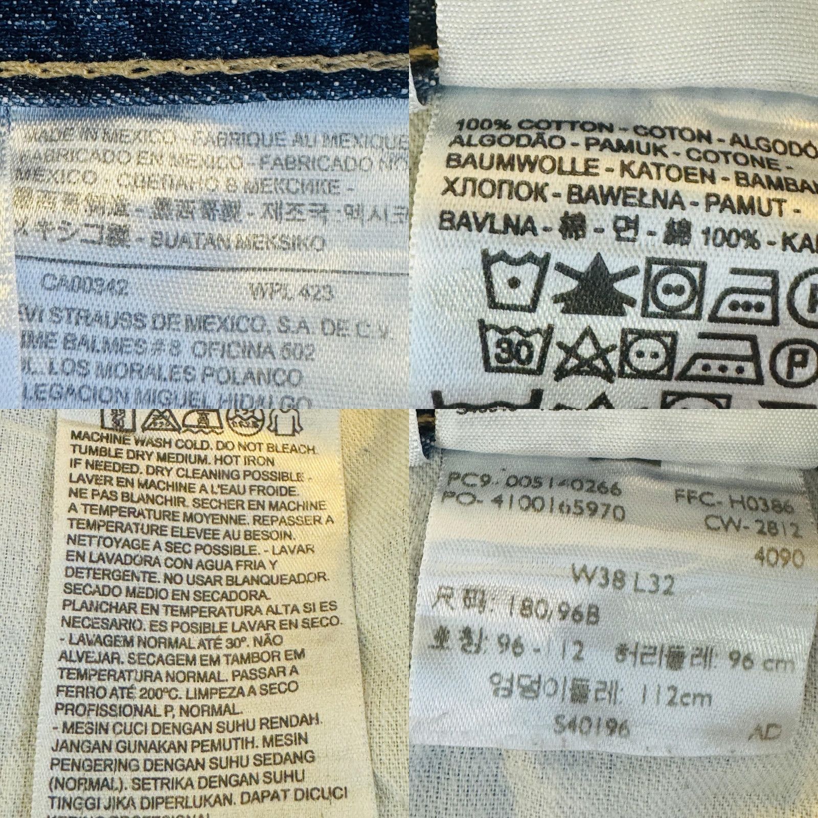 Levi's Levi's 514 Jeans Mens Regular 38x31 Blue Medium Wash Denim Zip Fly Straight 5-Pocket Boots Cut Rise High Boys Mens Similiar 90s? Size US 38 / EU 54 - 8 Thumbnail