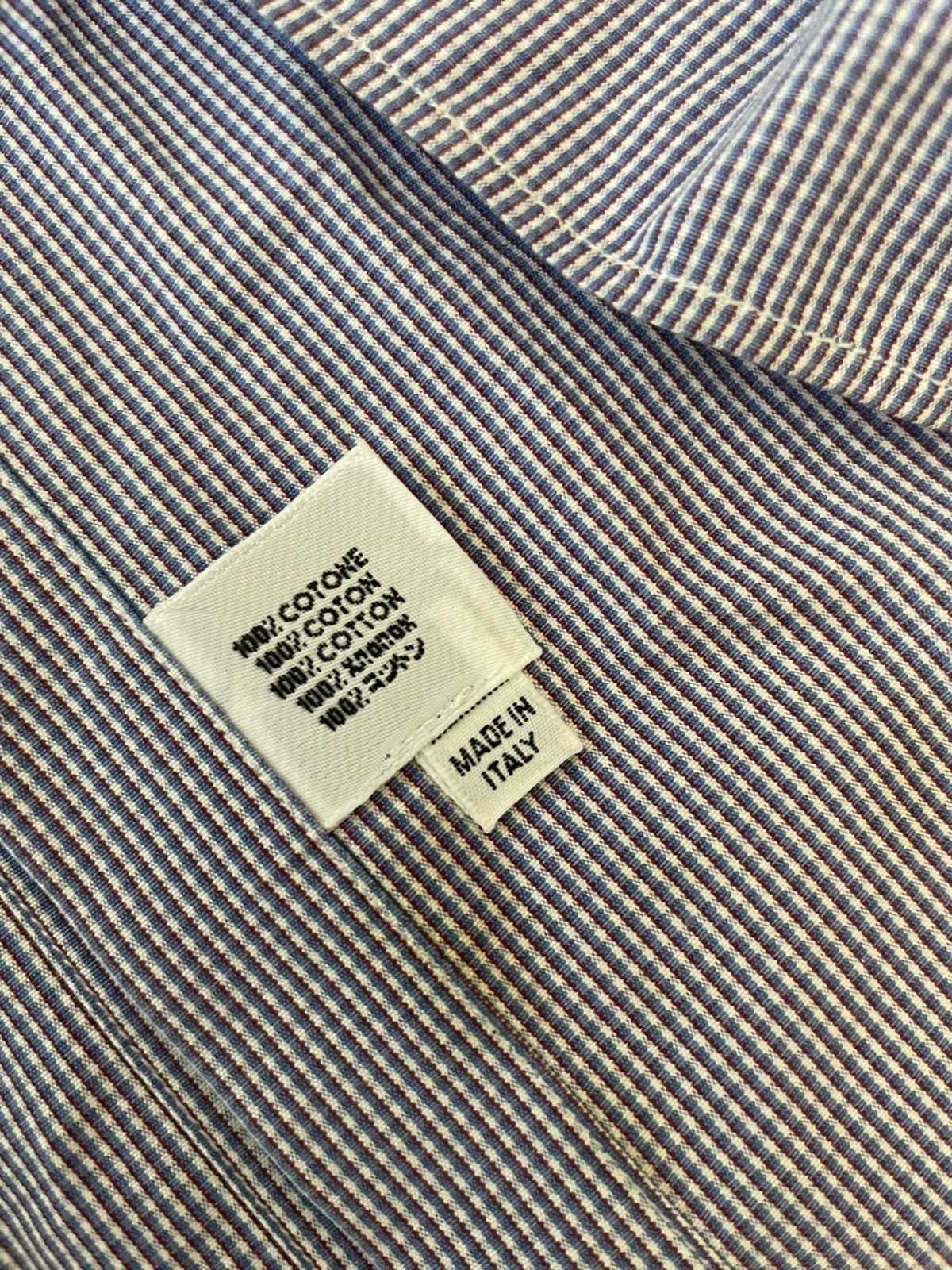 Lanvin Micro Check Shirt with Raw Seam Detail Size US L / EU 52-54 / 3 - 10 Thumbnail