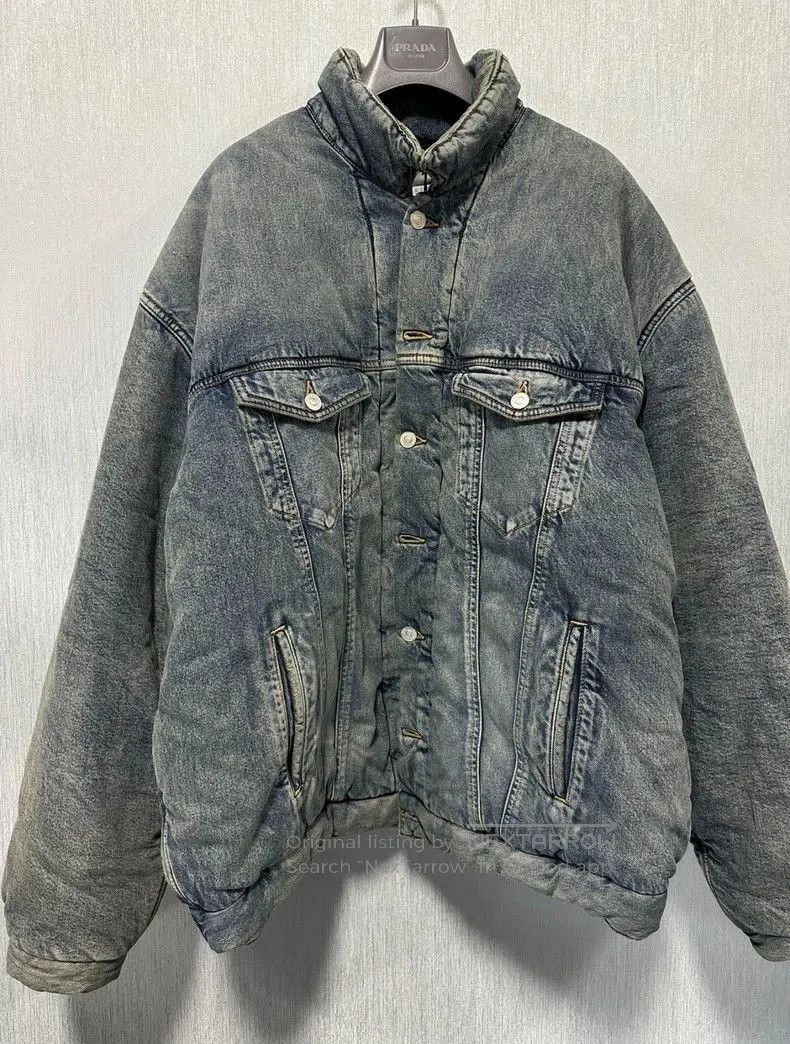 Balenciaga Balenciaga Blue Denim Oversized Jacket. Size US L / EU 52-54 / 3 - 1 Thumbnail