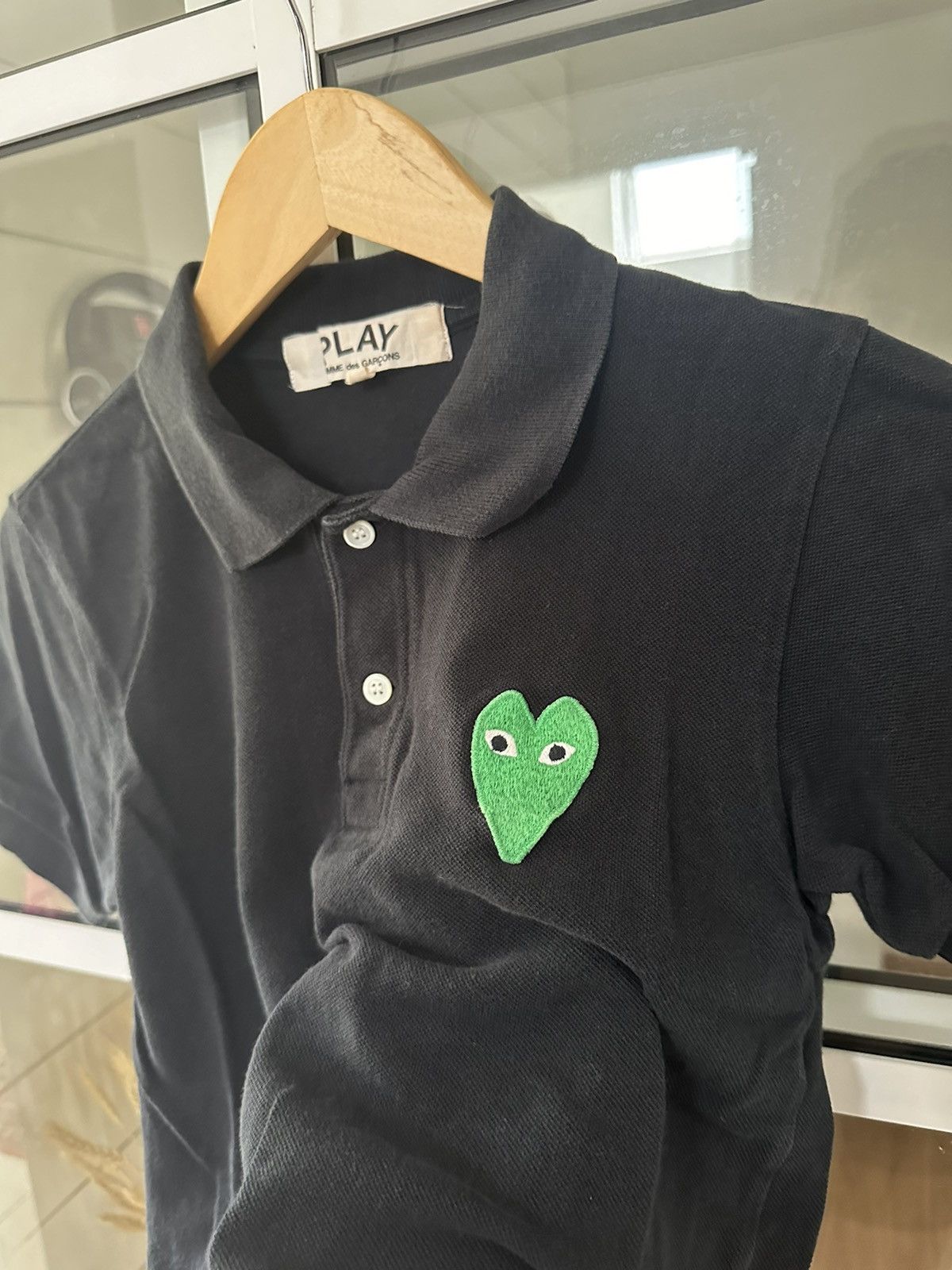 Comme des Garcons Comme Des Garcon Green Logo Polo Size US XXS / EU 40 - 3 Thumbnail