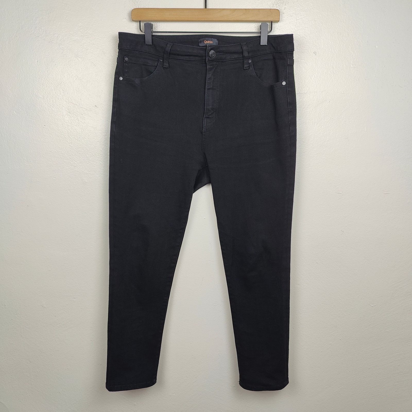 Quince Quince Stretch High Rise Skinny Jeans Womens 31 Black Size 31" - 1 Thumbnail