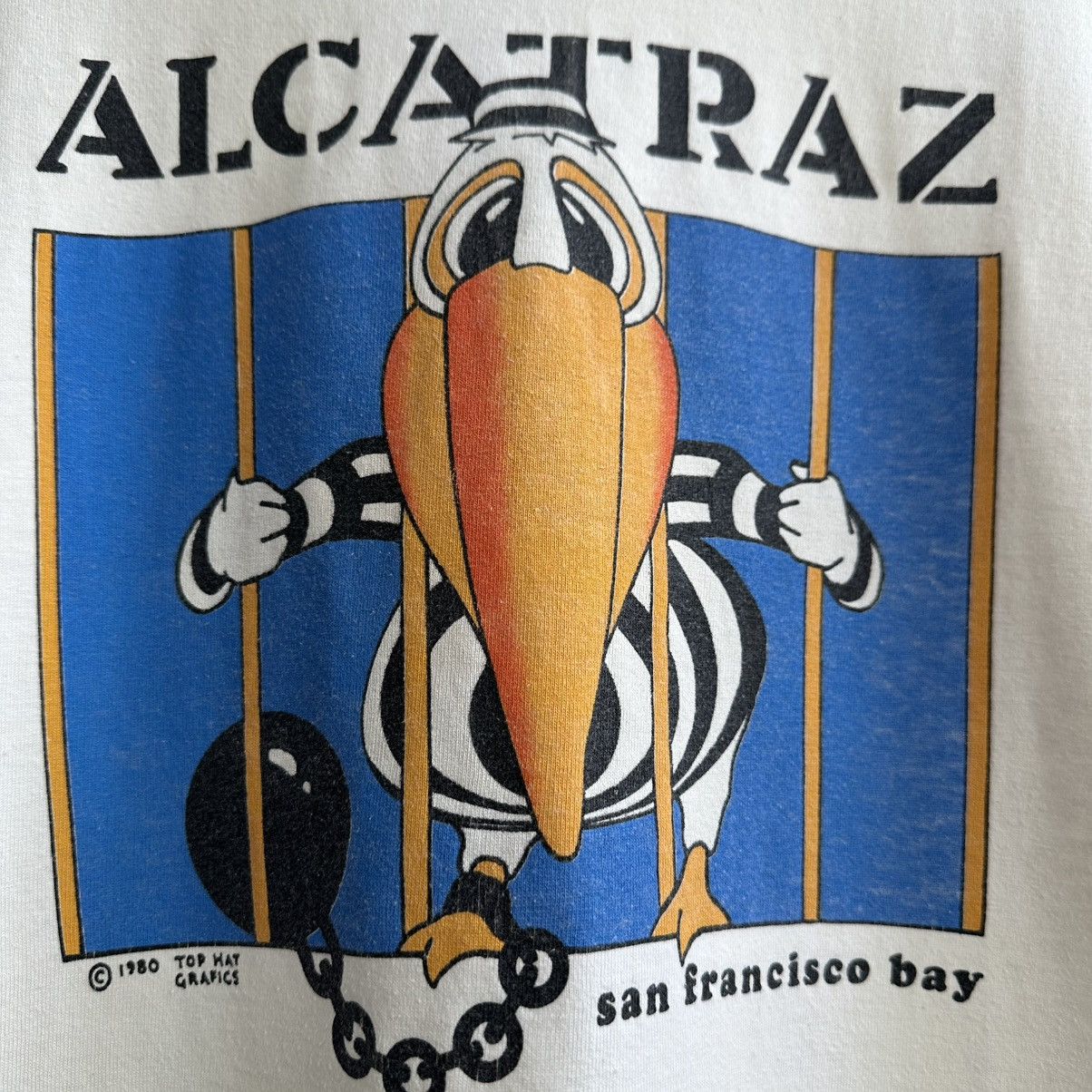 Vintage VINTAGE 1980 ALCATRAZ SAN FRANCISCO BAY GRAPHIC PROMO TEE Size US L / EU 52-54 / 3 - 3 Thumbnail
