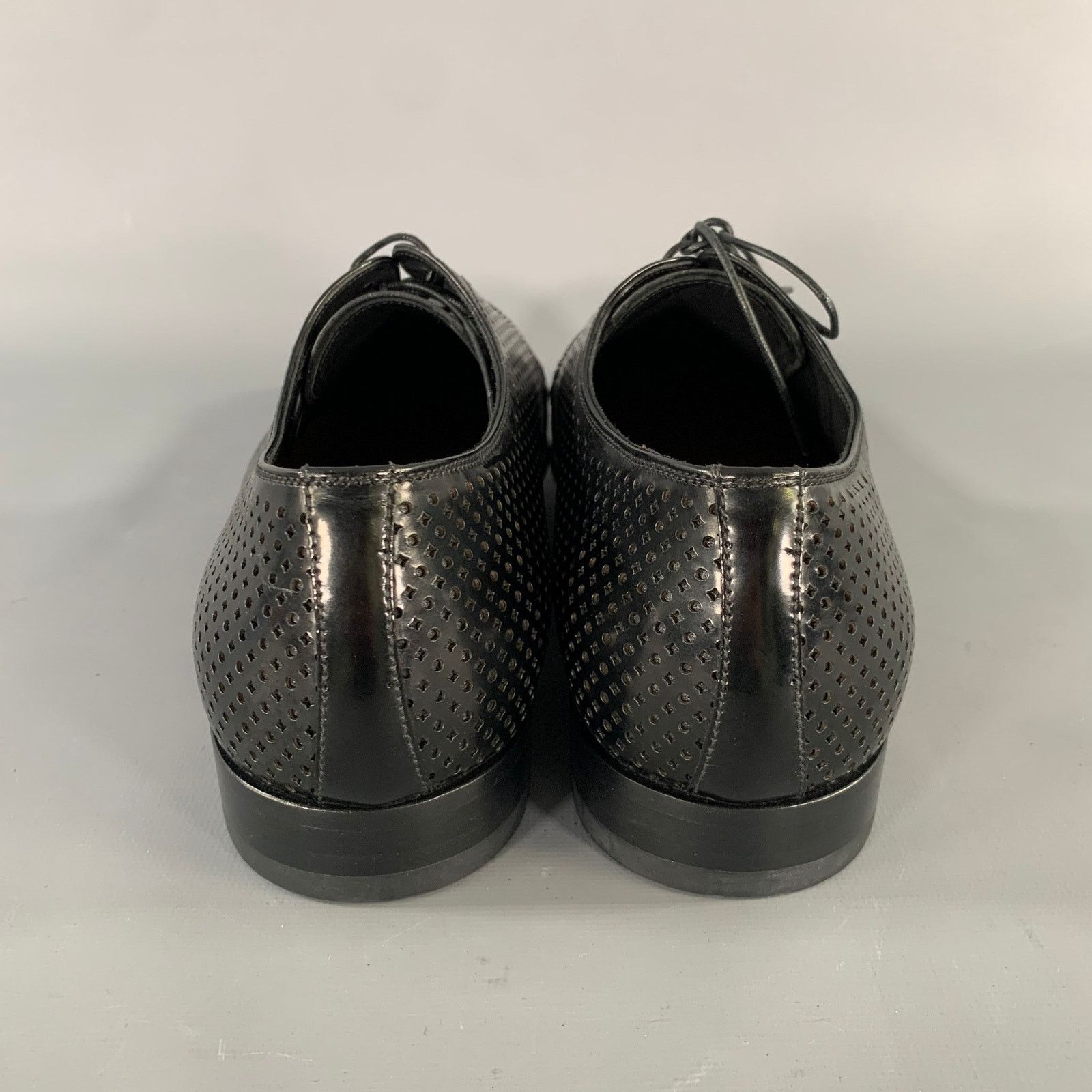Prada PRADA Size 9 Black Perforated Leather Lace Up Lace Up Shoes Size US 9 / EU 42 - 3 Thumbnail