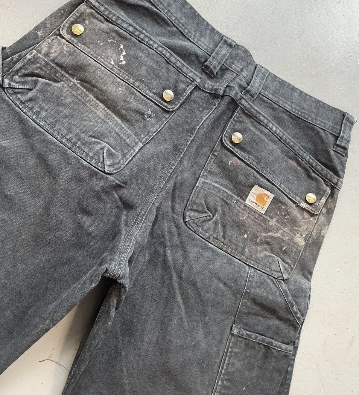 Carhartt Vintage carhartt b01 blk double knee denim Size US 31 - 8 Thumbnail