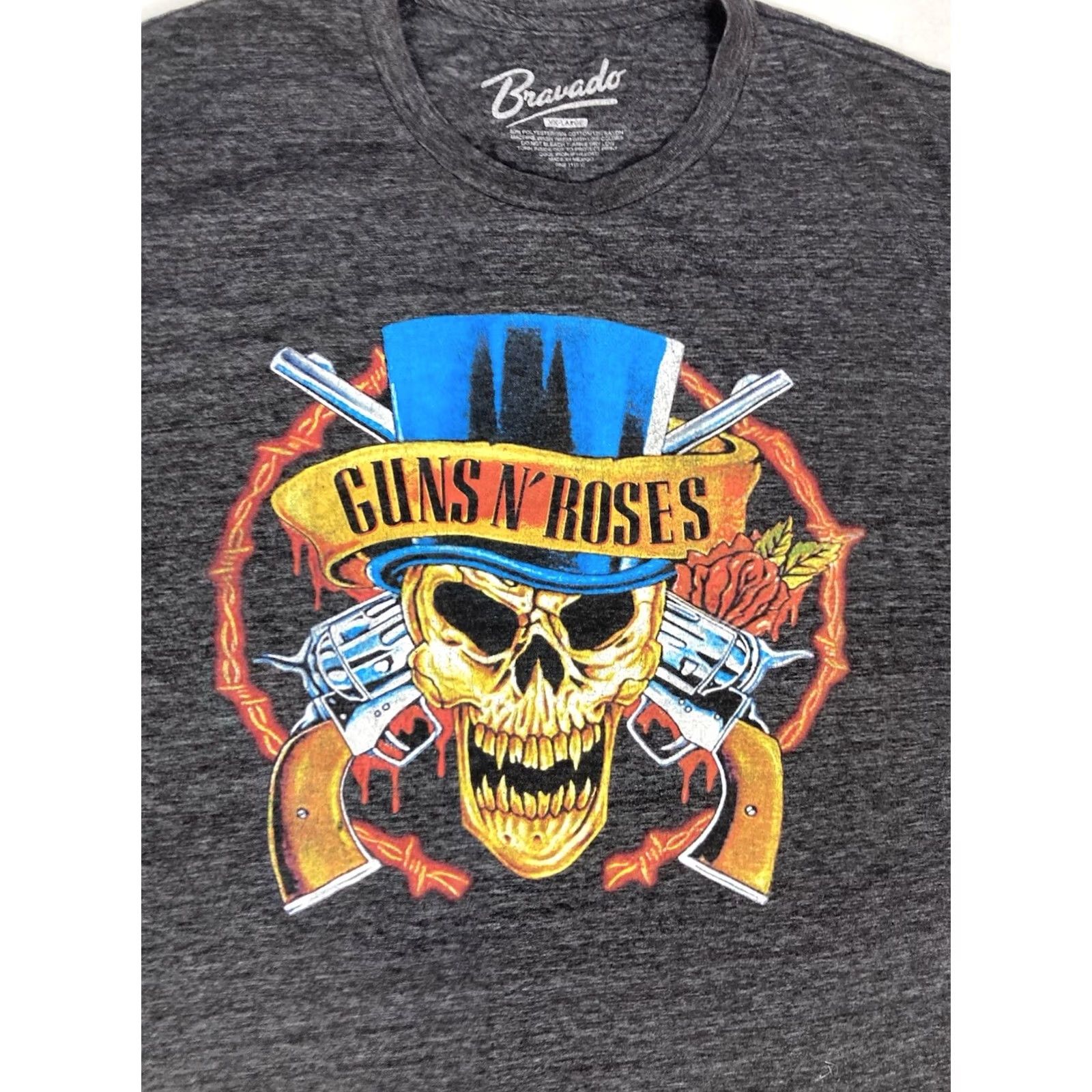 Bravado Guns N Roses Graphic Print T-Shirt Men XXL Black Heather Bravado Crew Neck Short Sleeve Size US XXL / EU 58 / 5 - 2 Thumbnail
