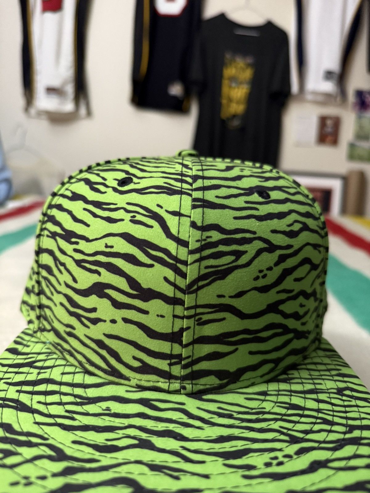 Jeremy Scott 2013 Jeremy Scott New Era Green Tiger Stripe Hat Size 8 Size ONE SIZE - 3 Thumbnail